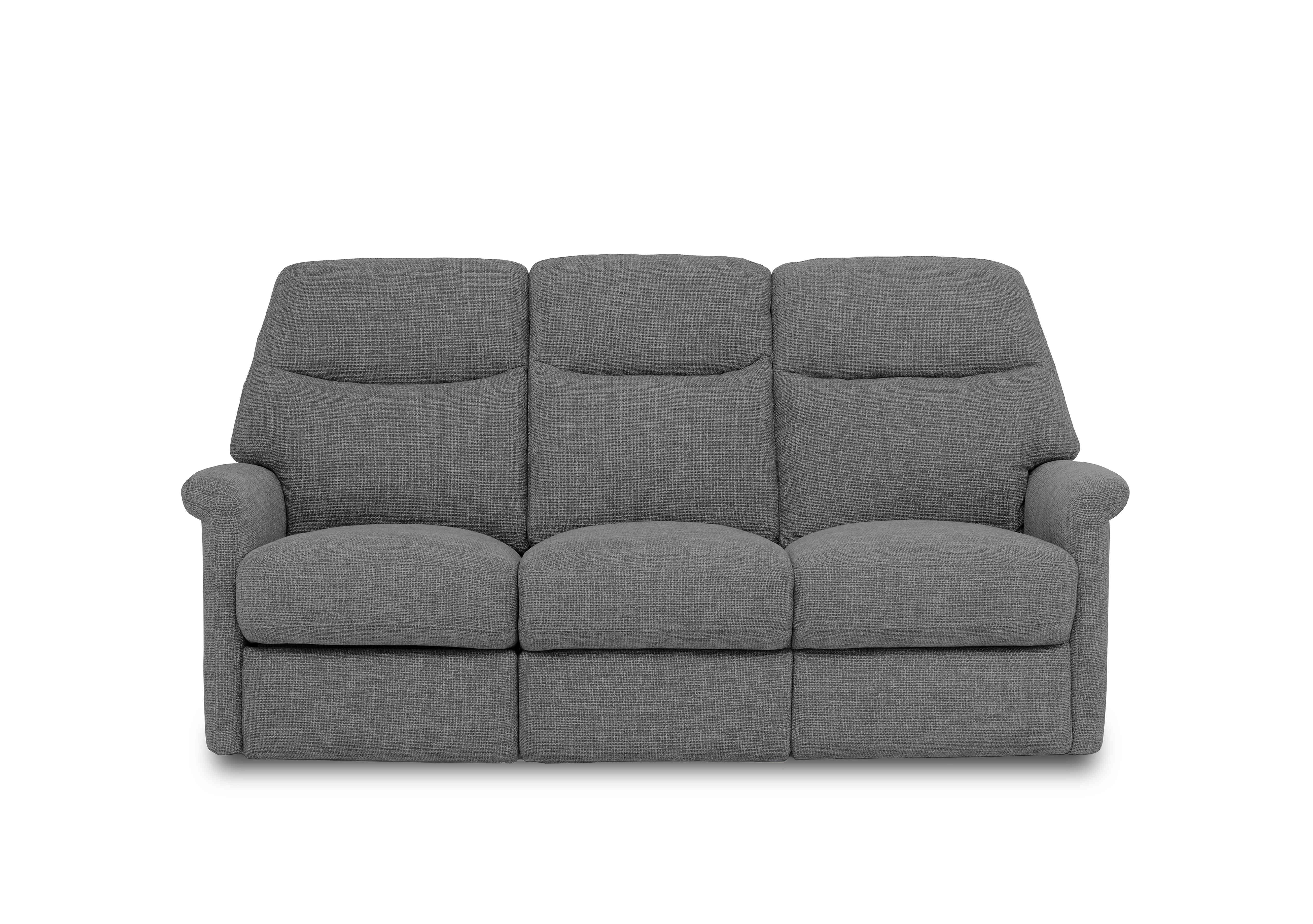 Compact Collection Lille 3 Seater Fabric Sofa in Fab-Cac-R455 Ash on Furniture Village