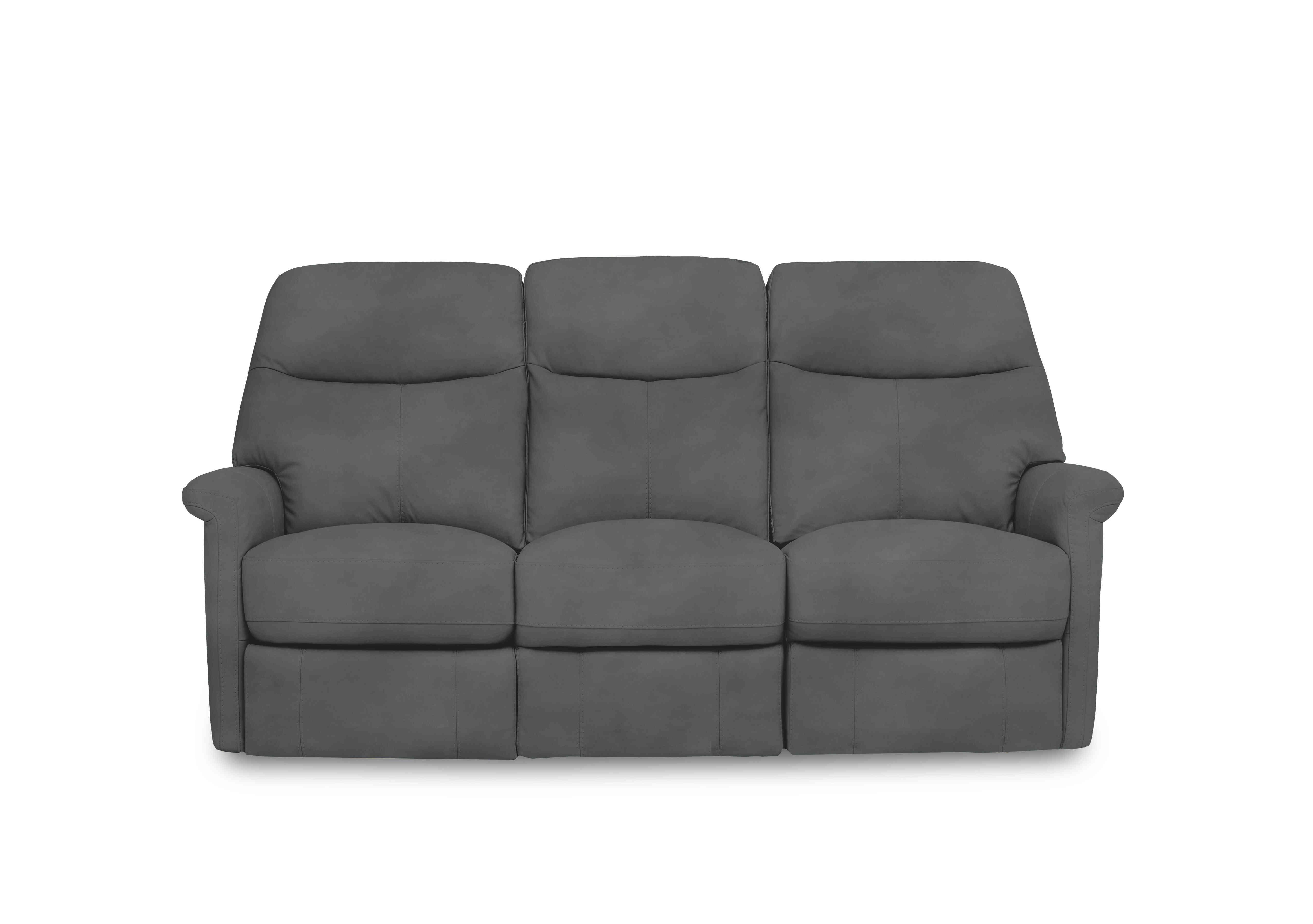 Compact Collection Lille 3 Seater Fabric Sofa in Fab-Meg-R20 Pewter on Furniture Village