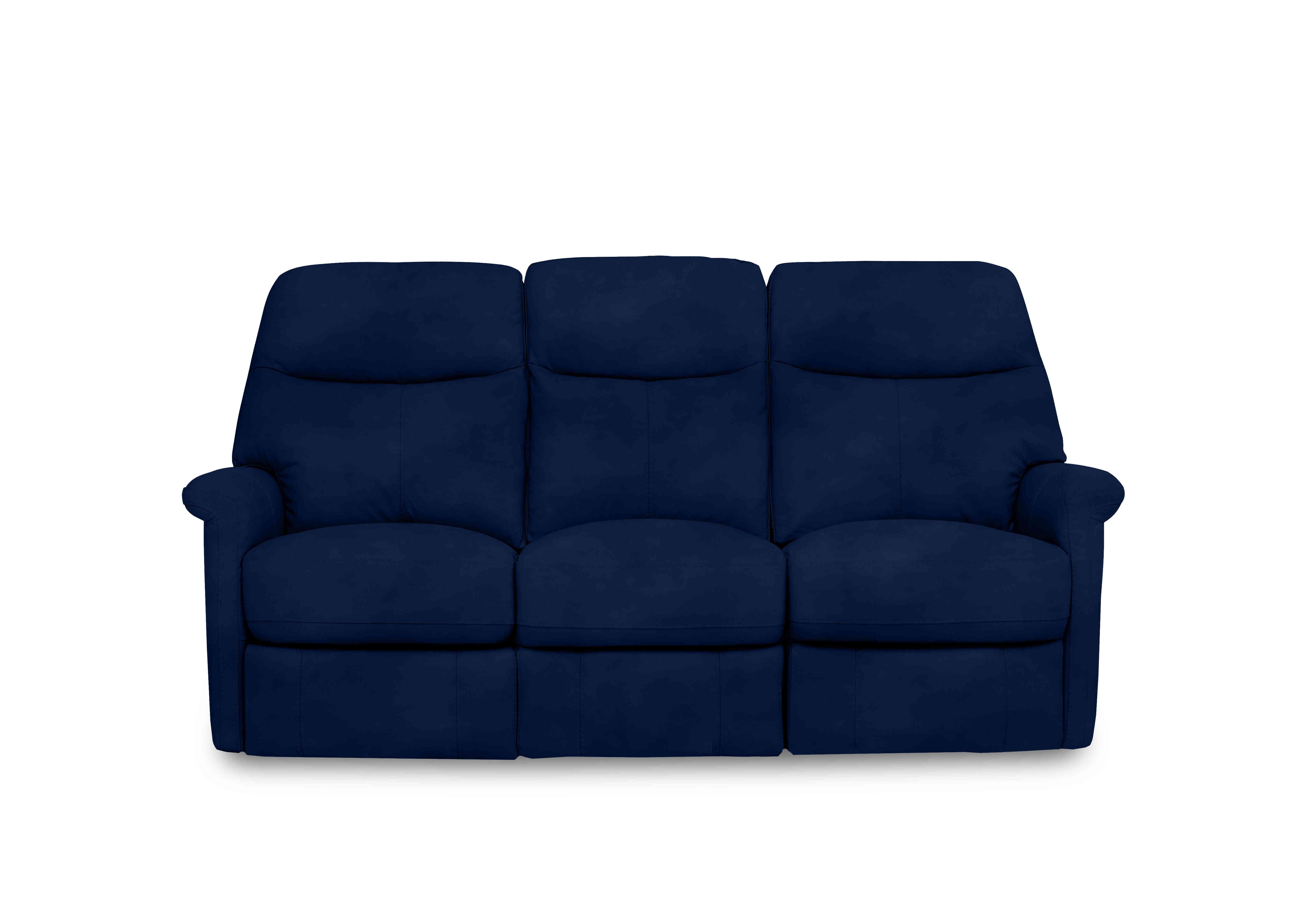 Compact Collection Lille 3 Seater Fabric Sofa in Fab-Meg-R28 Navy on Furniture Village