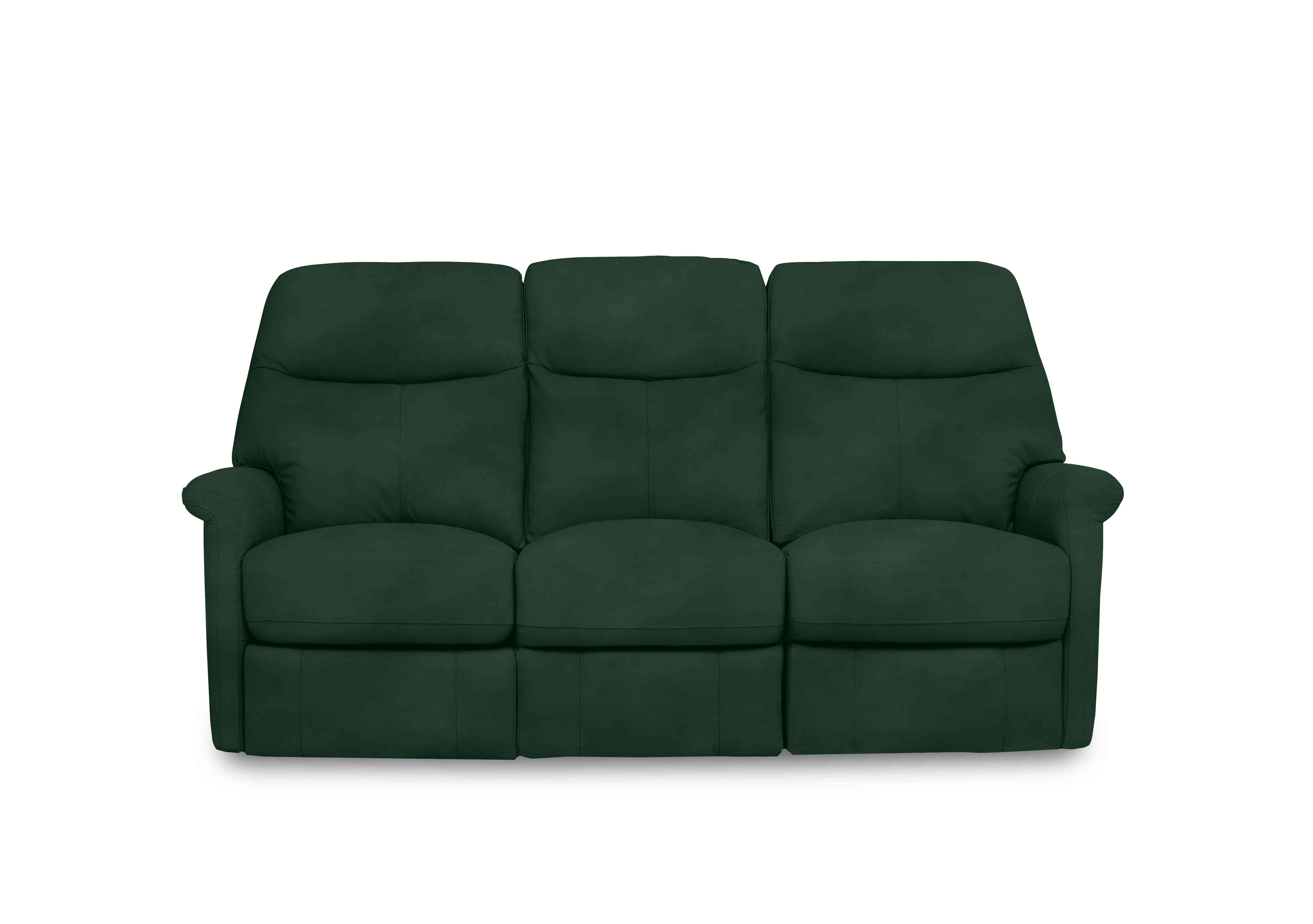 Compact Collection Lille 3 Seater Fabric Sofa in Fab-Meg-R37 Emerald Green on Furniture Village