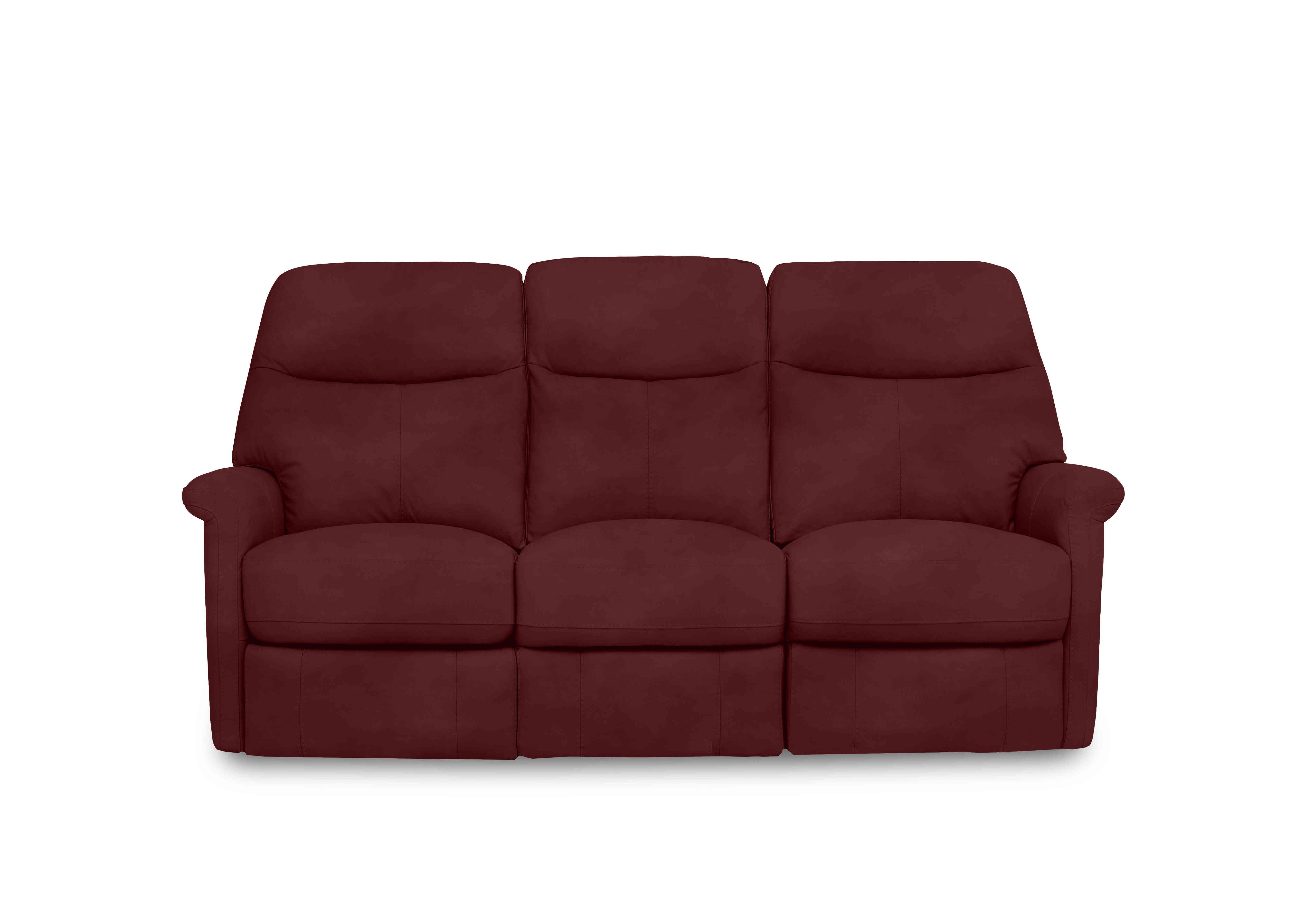 Compact Collection Lille 3 Seater Fabric Sofa in Fab-Meg-R65 Burgundy on Furniture Village