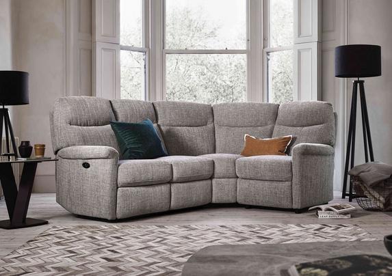 Compact Collection Lille Fabric Power Recliner Corner Sofa