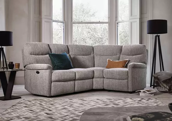 Compact Collection Lille Fabric Power Recliner Corner Sofa