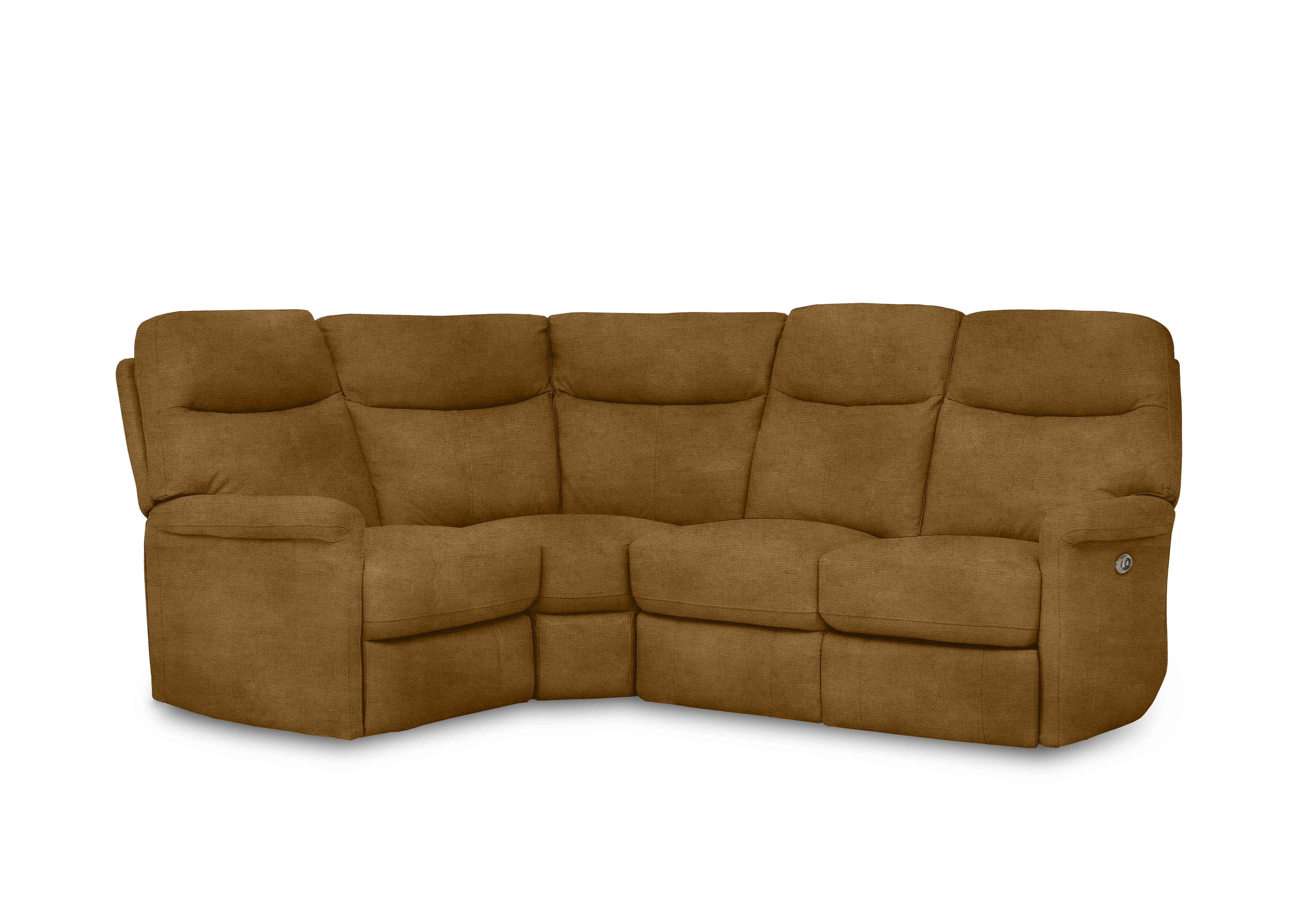 Compact Collection Lille Fabric Corner Sofa in Fab-Coe-R272 Honey Yellow on Furniture Village