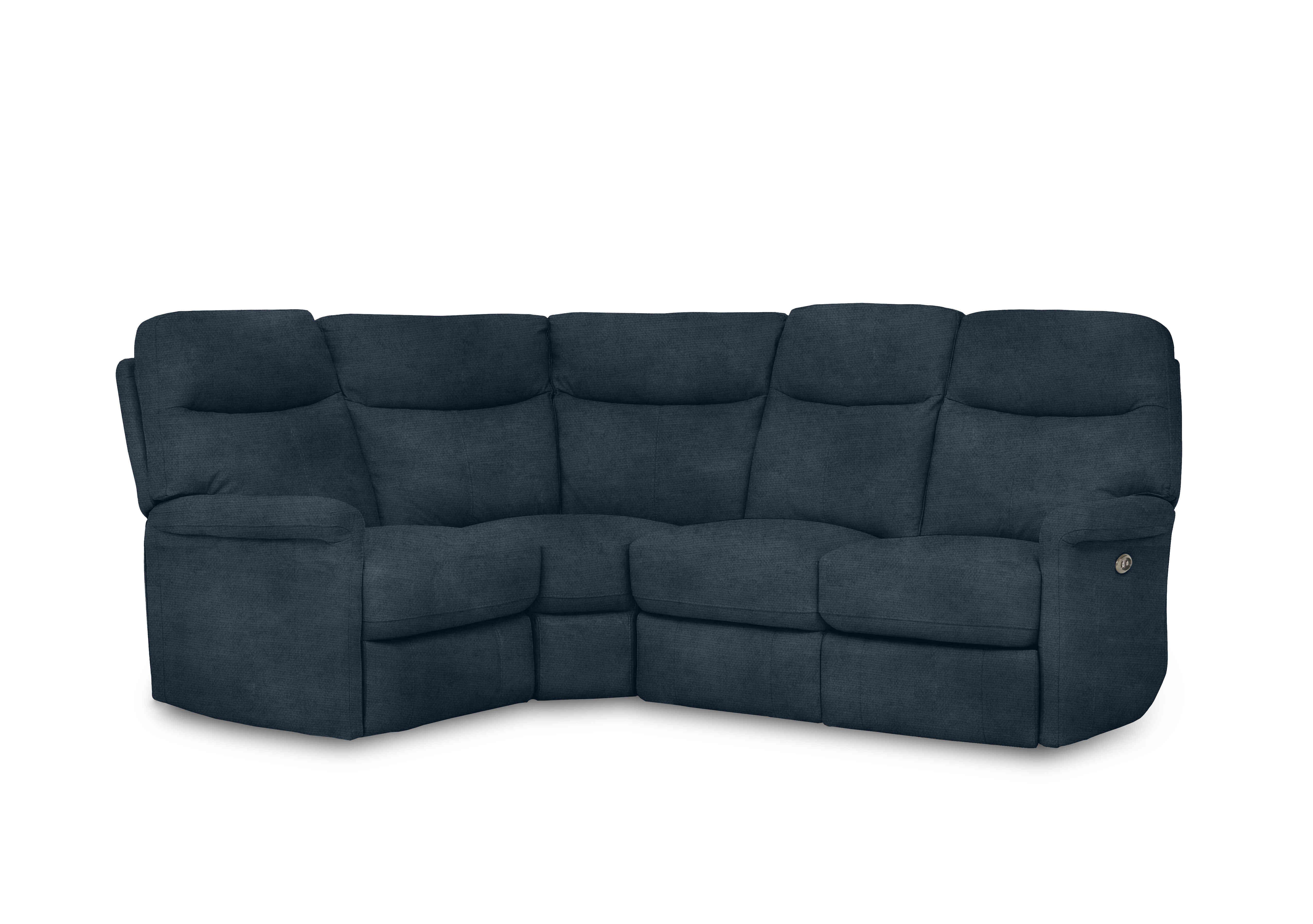 Compact Collection Lille Fabric Corner Sofa in Fab-Coe-R303 Silverish Blue on Furniture Village