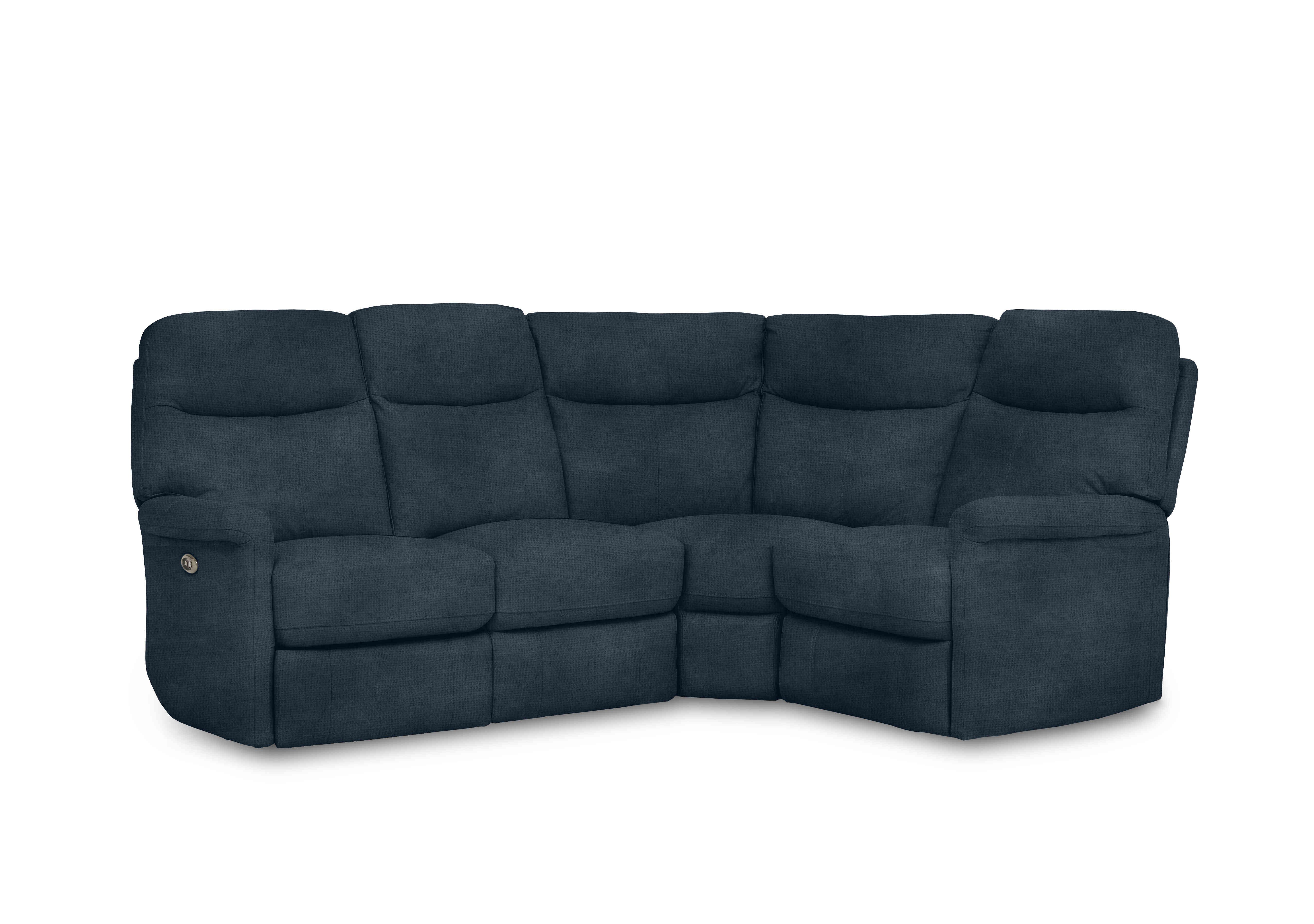 Compact Collection Lille Fabric Corner Sofa in Fab-Coe-R303 Silverish Blue on Furniture Village