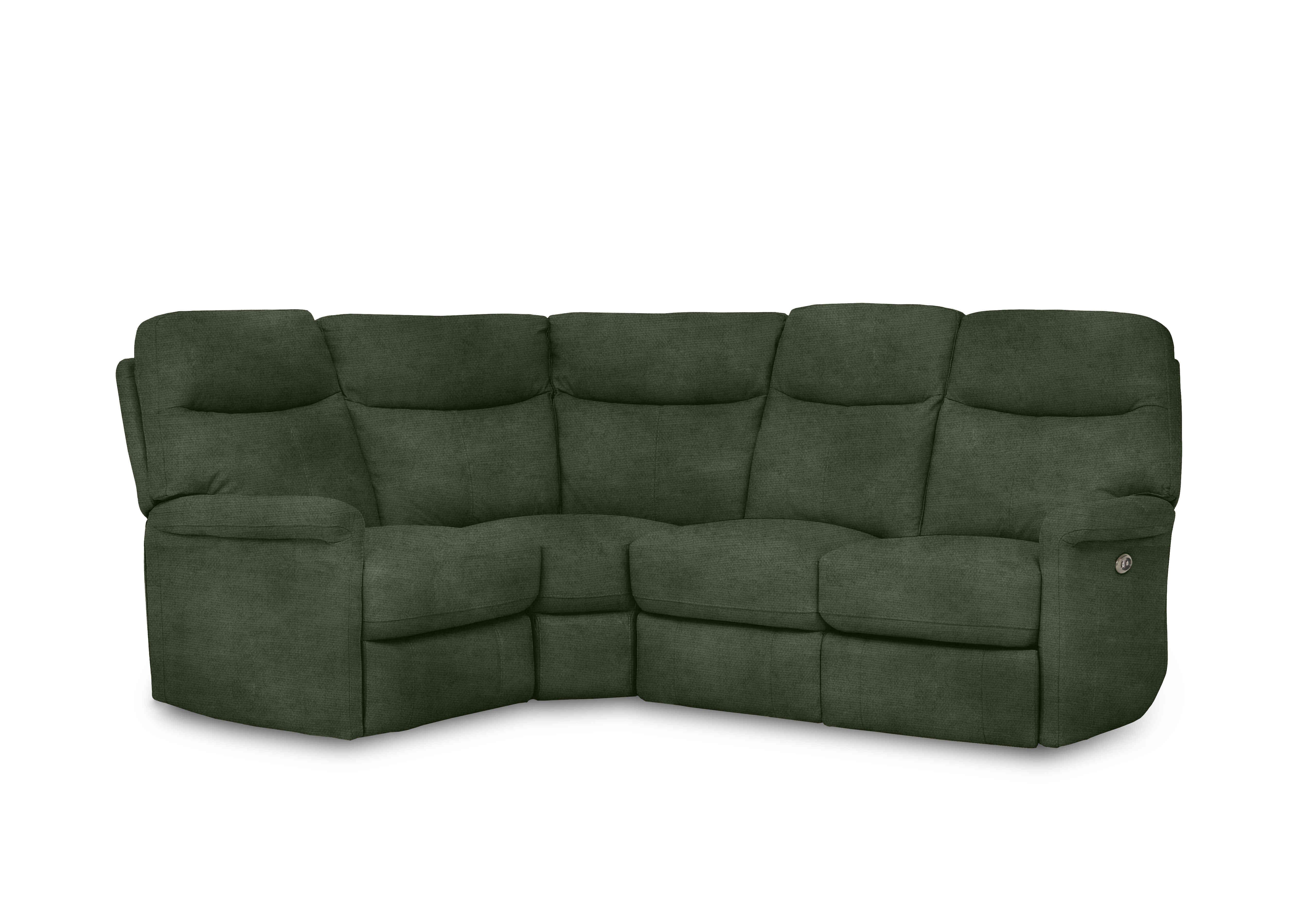 Compact Collection Lille Fabric Corner Sofa in Fab-Coe-R801 Olive Green on Furniture Village