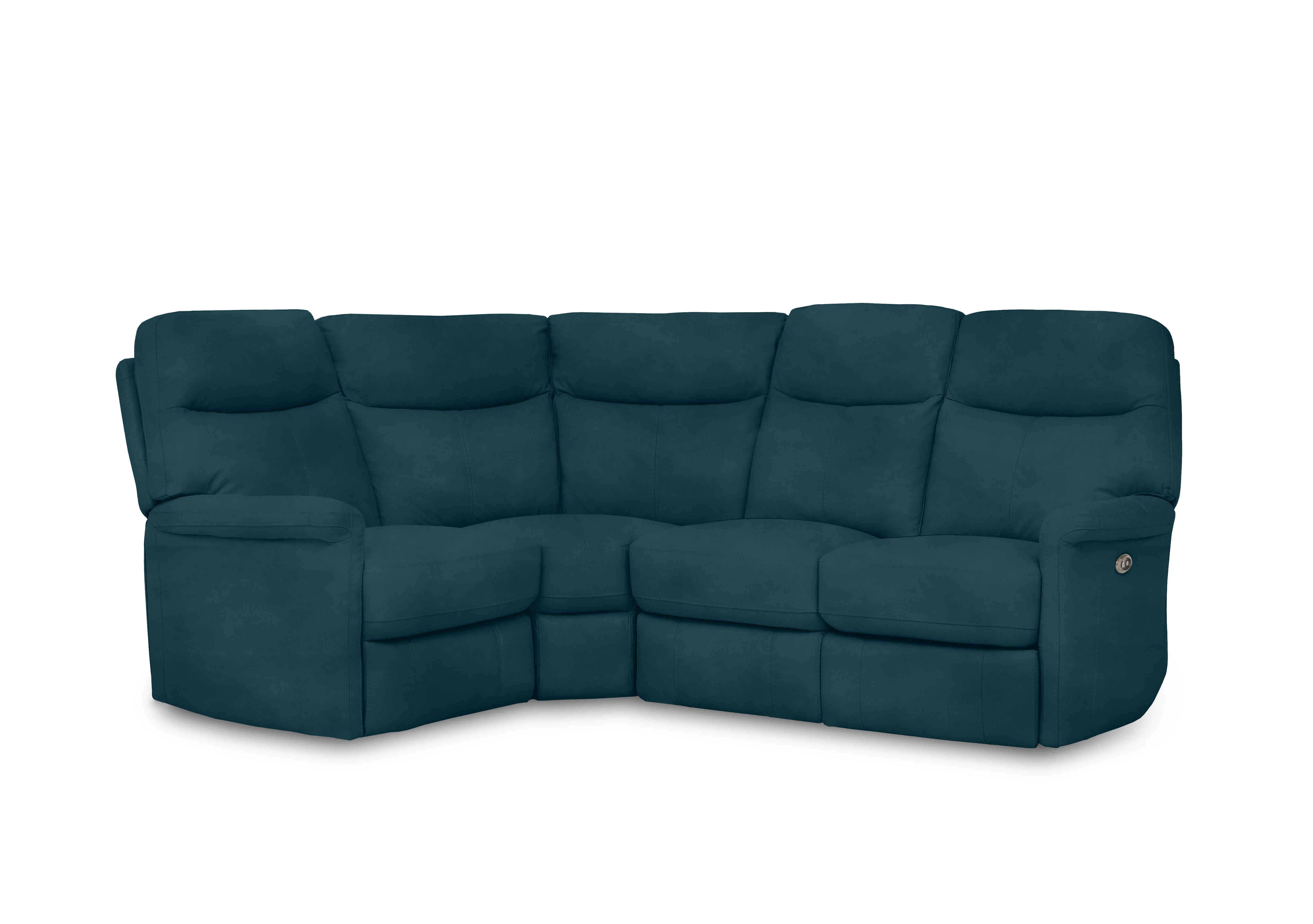 Compact Collection Lille Fabric Corner Sofa in Fab-Meg-R36 Lake Green on Furniture Village