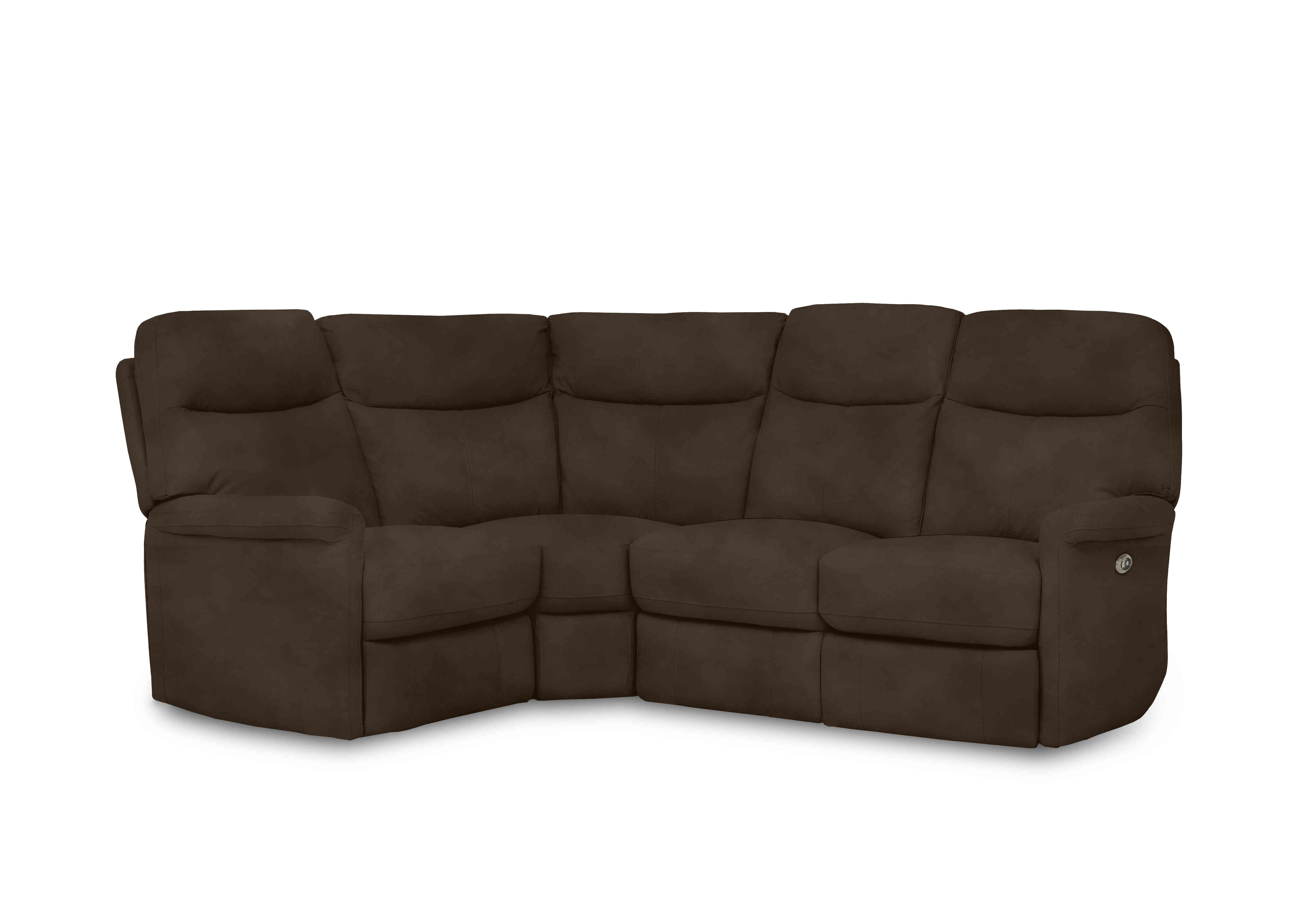 Compact Collection Lille Fabric Corner Sofa in Sfa-Pey-R04 Dark Chocolate on Furniture Village