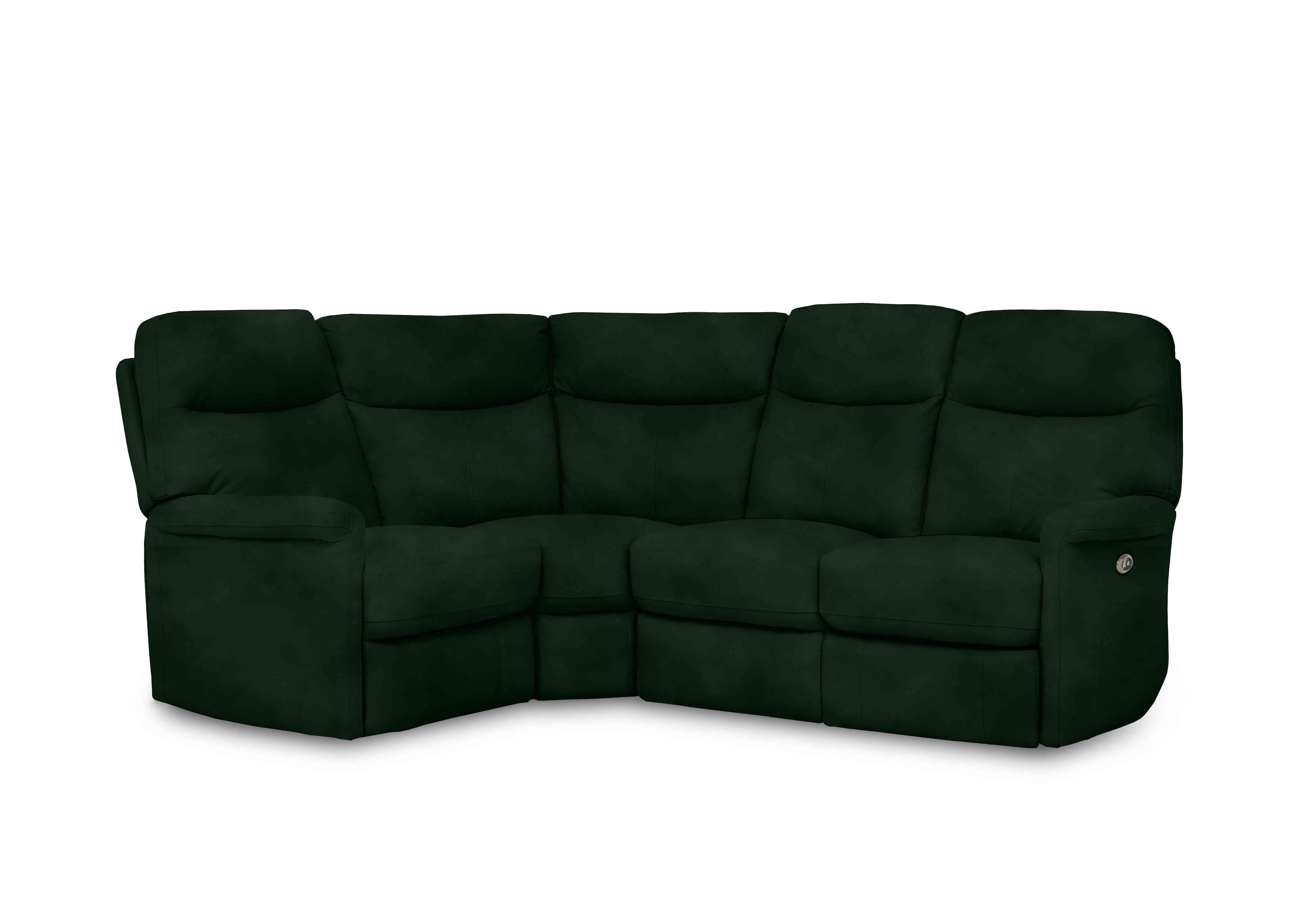 Compact Collection Lille Fabric Corner Sofa in Sfa-Pey-R11 Dark Green on Furniture Village