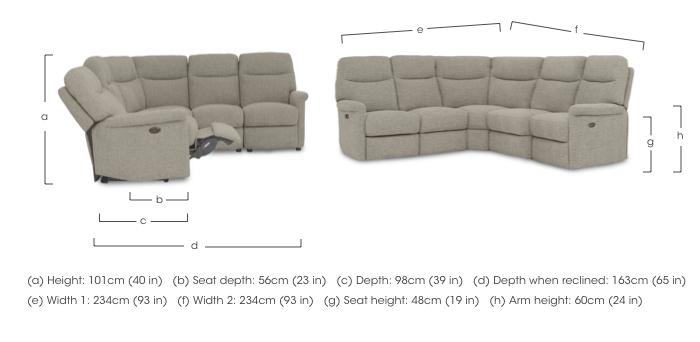 Compact Collection Lille Large Fabric Corner Sofa in  on Furniture Village