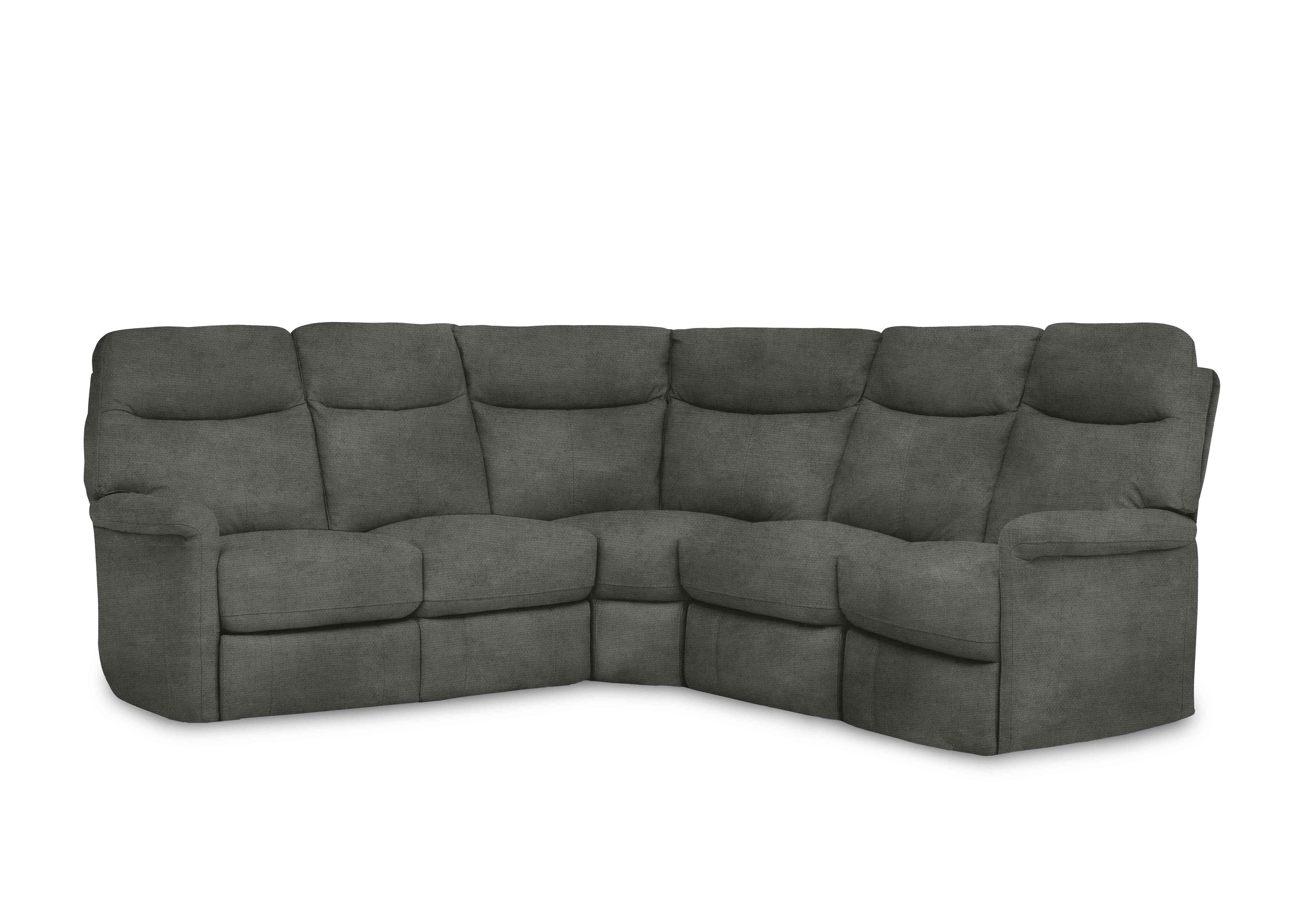 Compact Collection Lille Large Fabric Corner Sofa in Fab-Coe-R464 Dolphin on Furniture Village