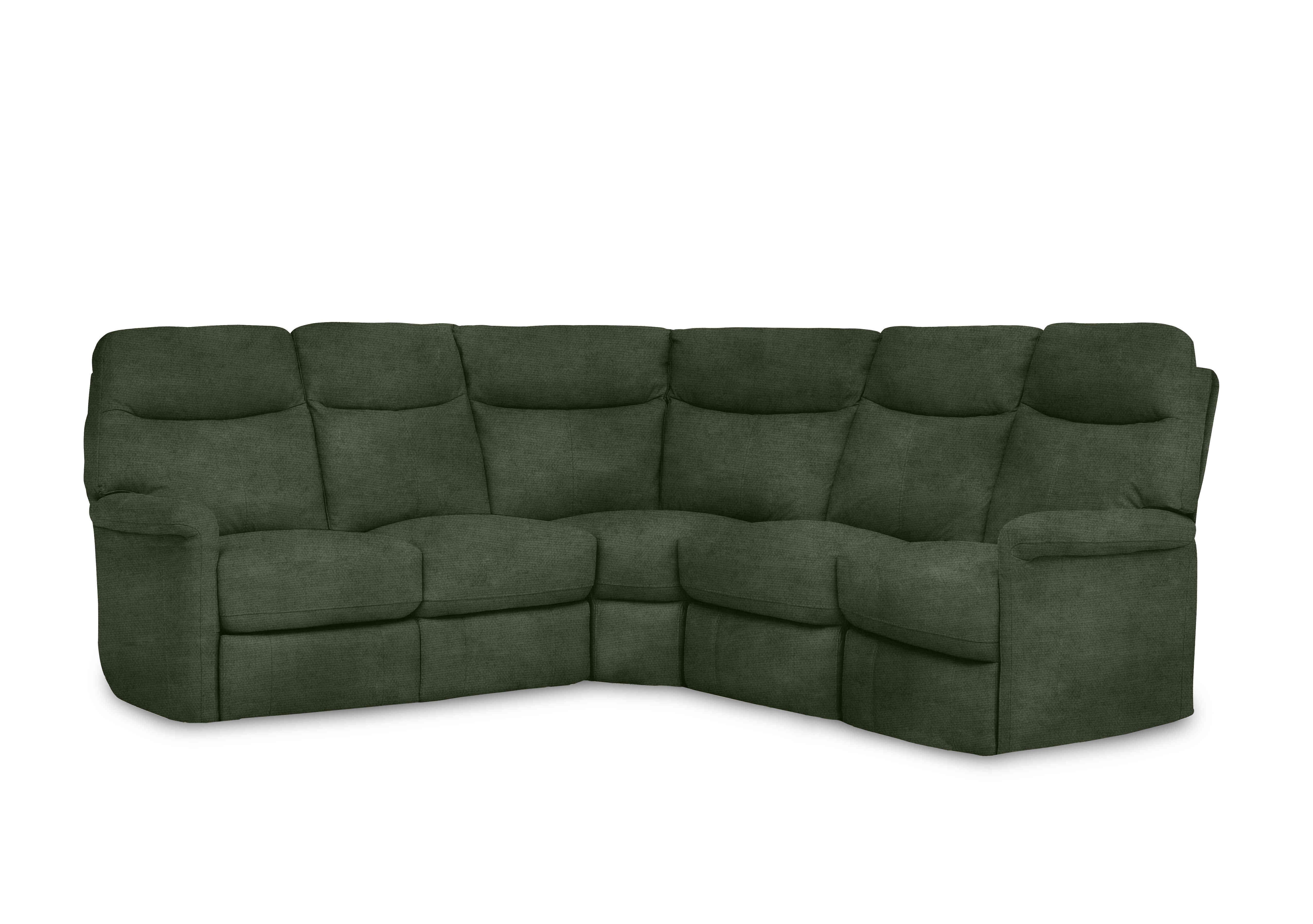 Compact Collection Lille Large Fabric Corner Sofa in Fab-Coe-R801 Olive Green on Furniture Village