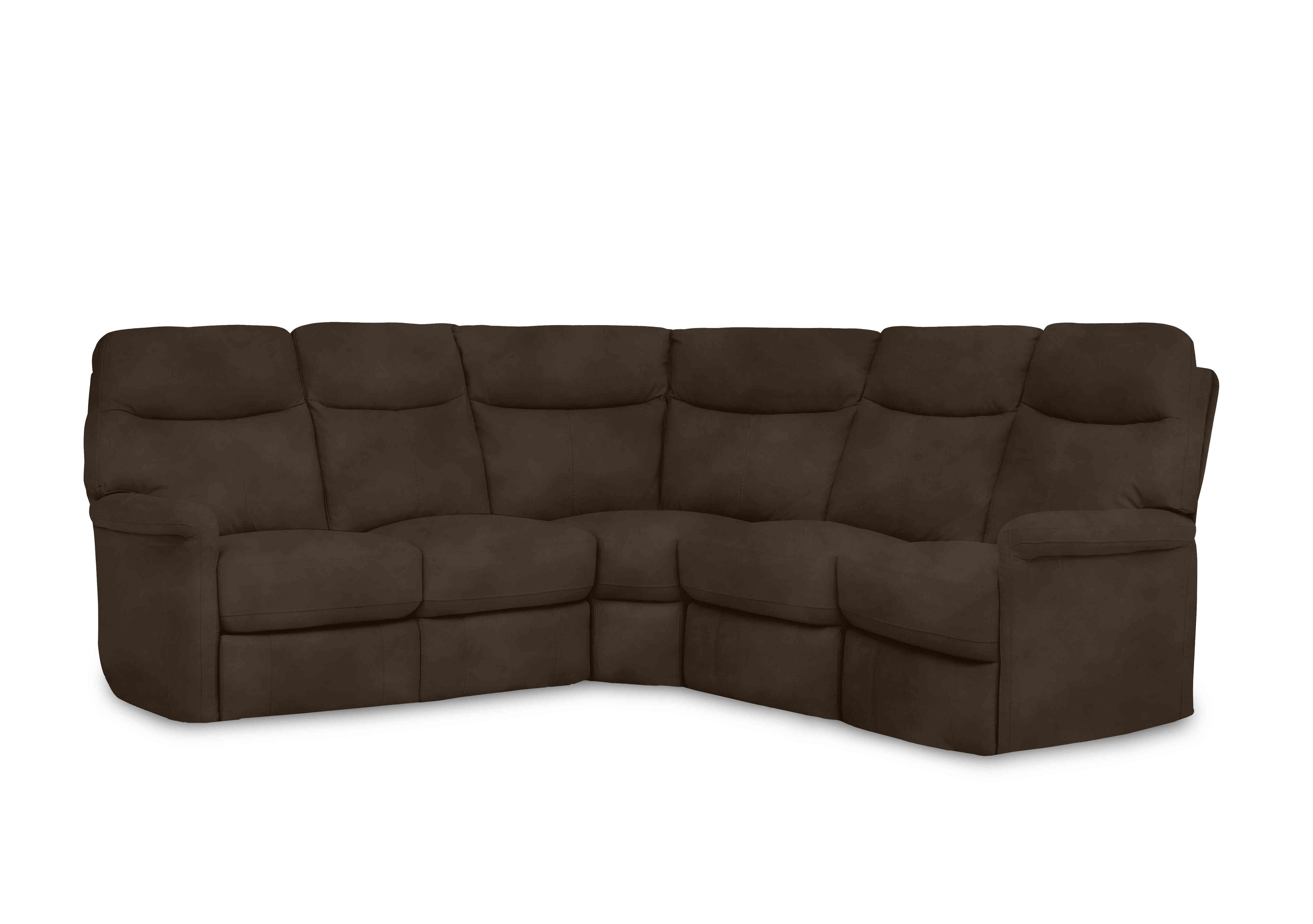 Compact Collection Lille Large Fabric Corner Sofa in Sfa-Pey-R04 Dark Chocolate on Furniture Village