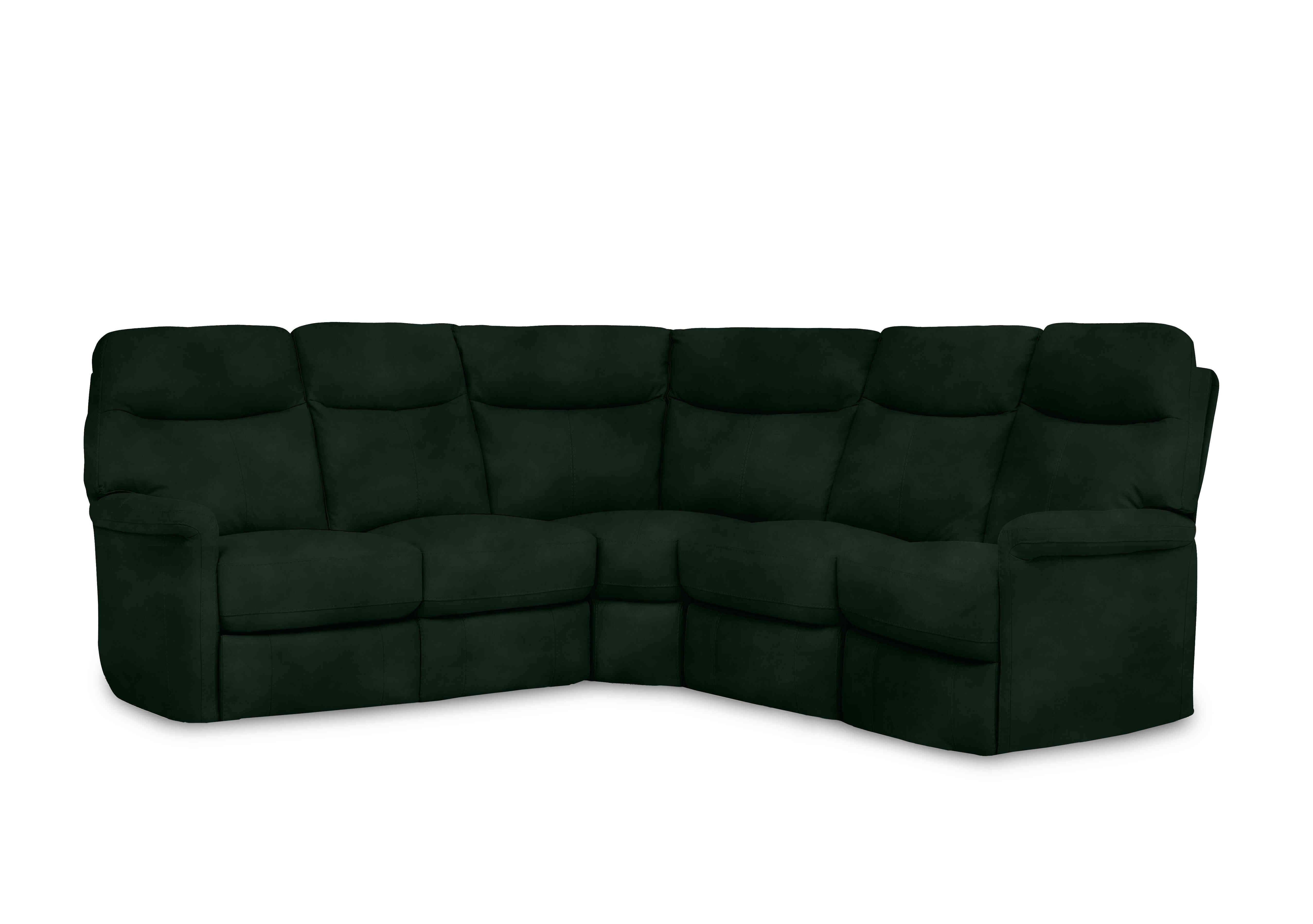 Compact Collection Lille Large Fabric Corner Sofa in Sfa-Pey-R11 Dark Green on Furniture Village