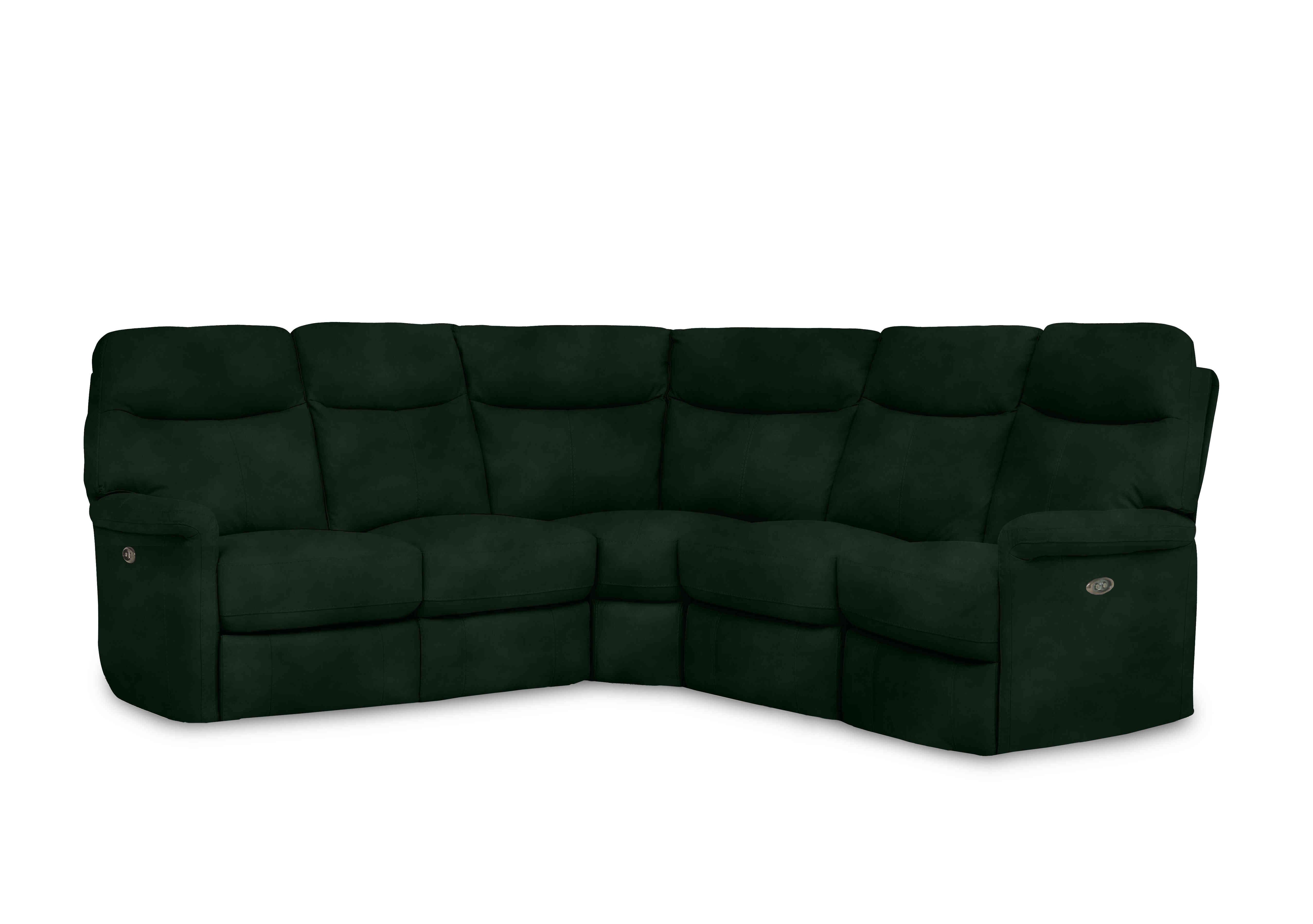 Compact Collection Lille Large Fabric Corner Sofa in Sfa-Pey-R11 Dark Green on Furniture Village