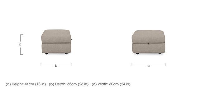 Compact Collection Lille Fabric Storage Footstool in  on Furniture Village