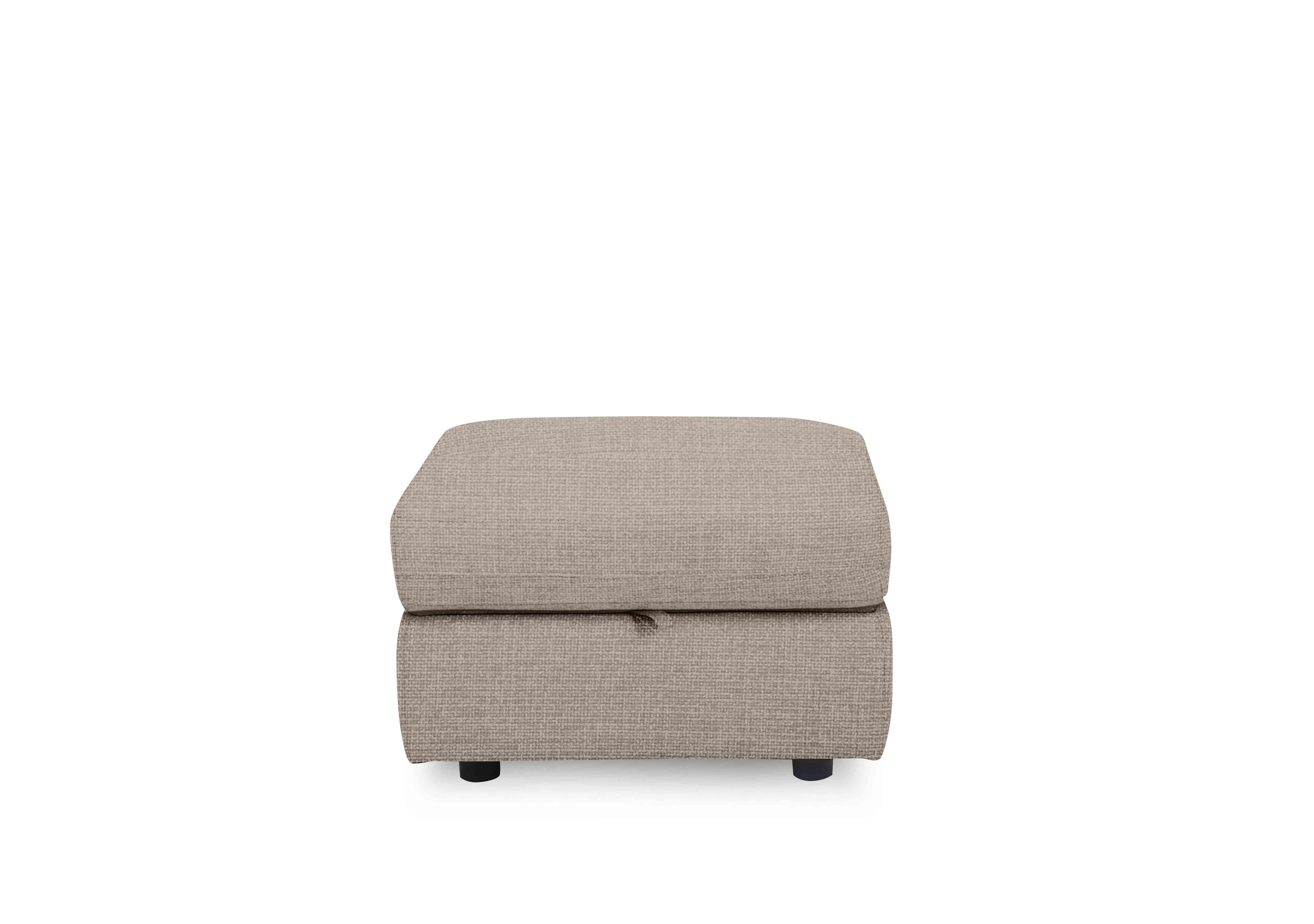 Compact Collection Lille Fabric Storage Footstool in Fab-Cac-R120 Sand on Furniture Village