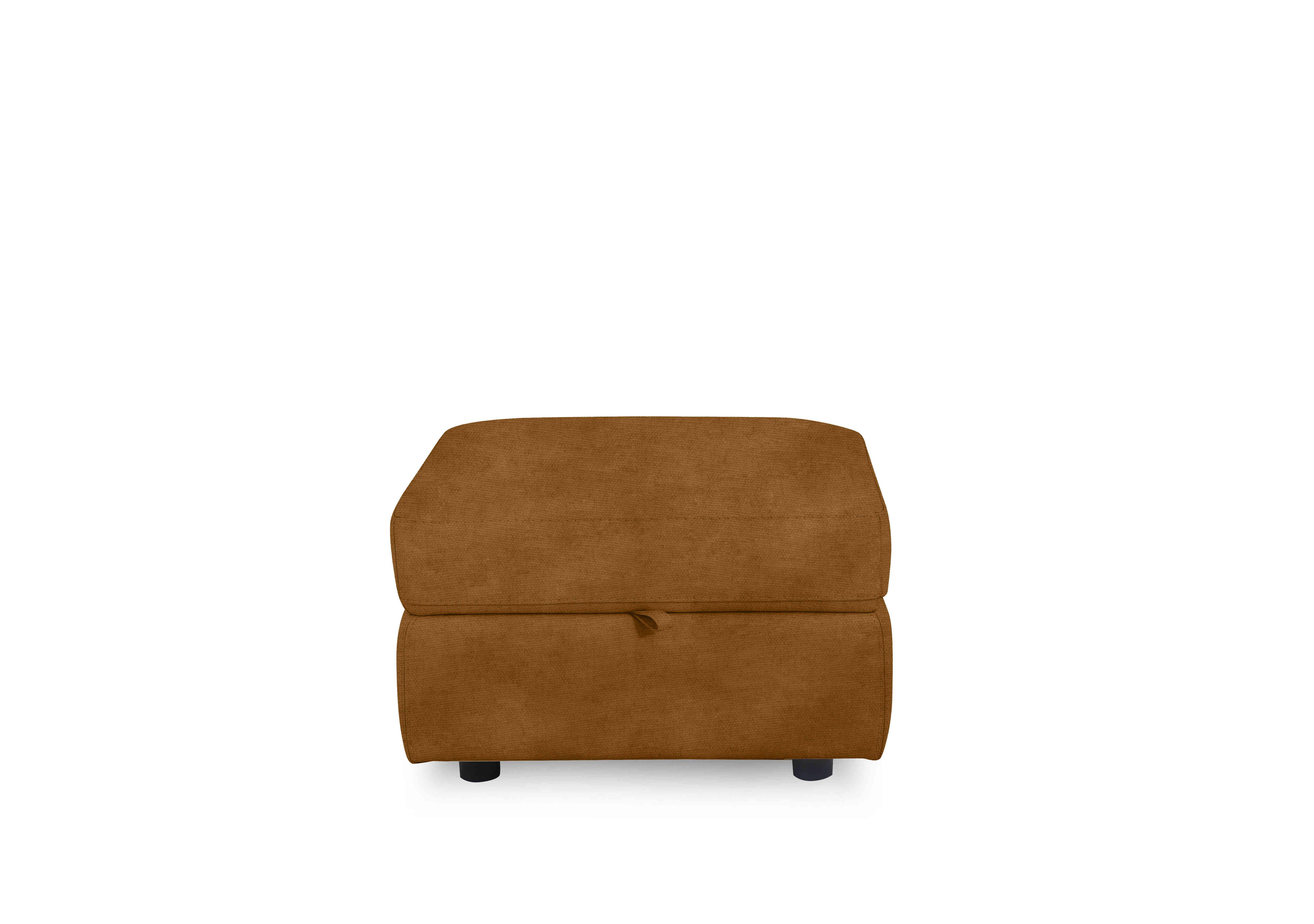 Compact Collection Lille Fabric Storage Footstool in Fab-Coe-R272 Honey Yellow on Furniture Village