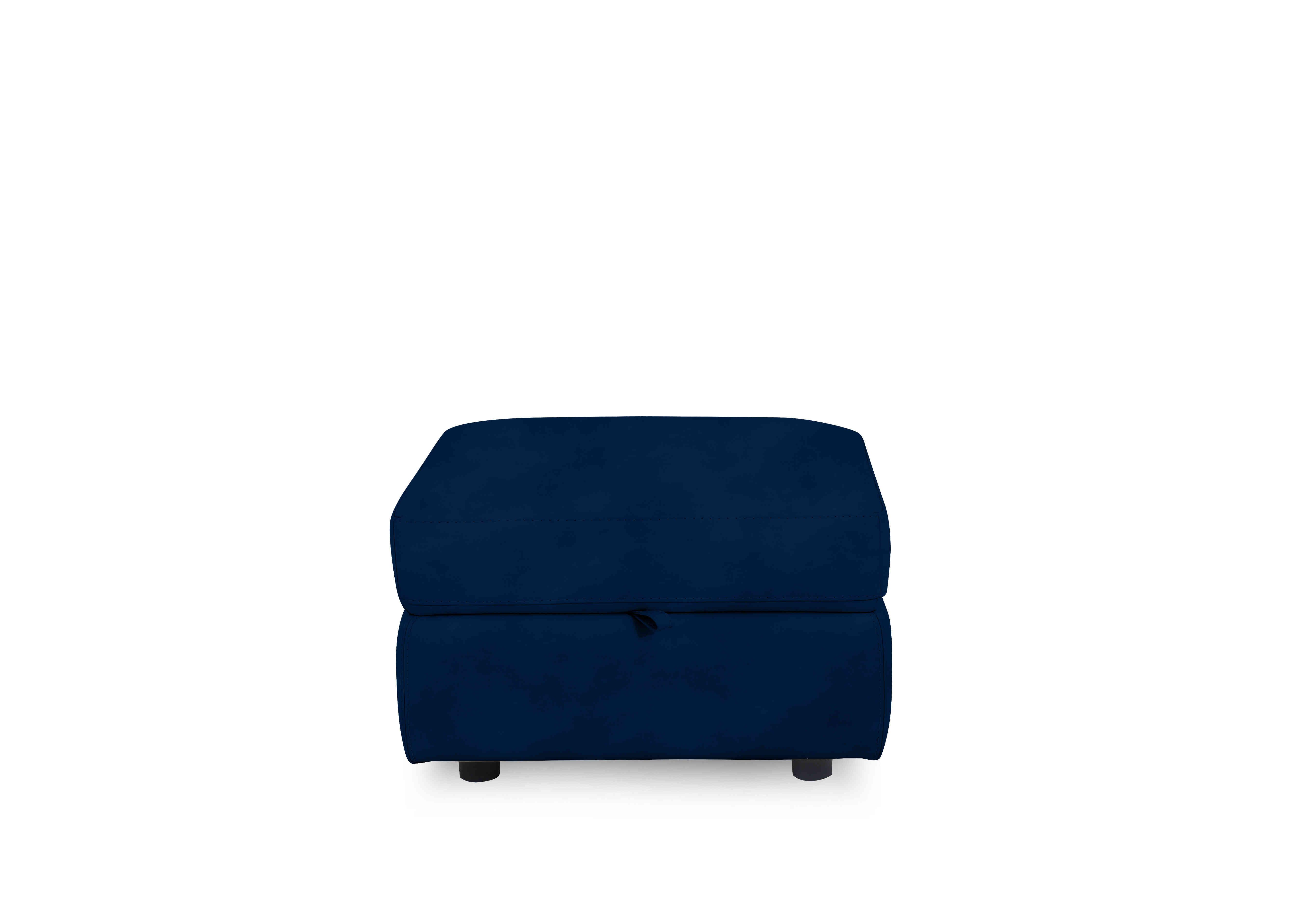 Compact Collection Lille Fabric Storage Footstool in Fab-Meg-R28 Navy on Furniture Village