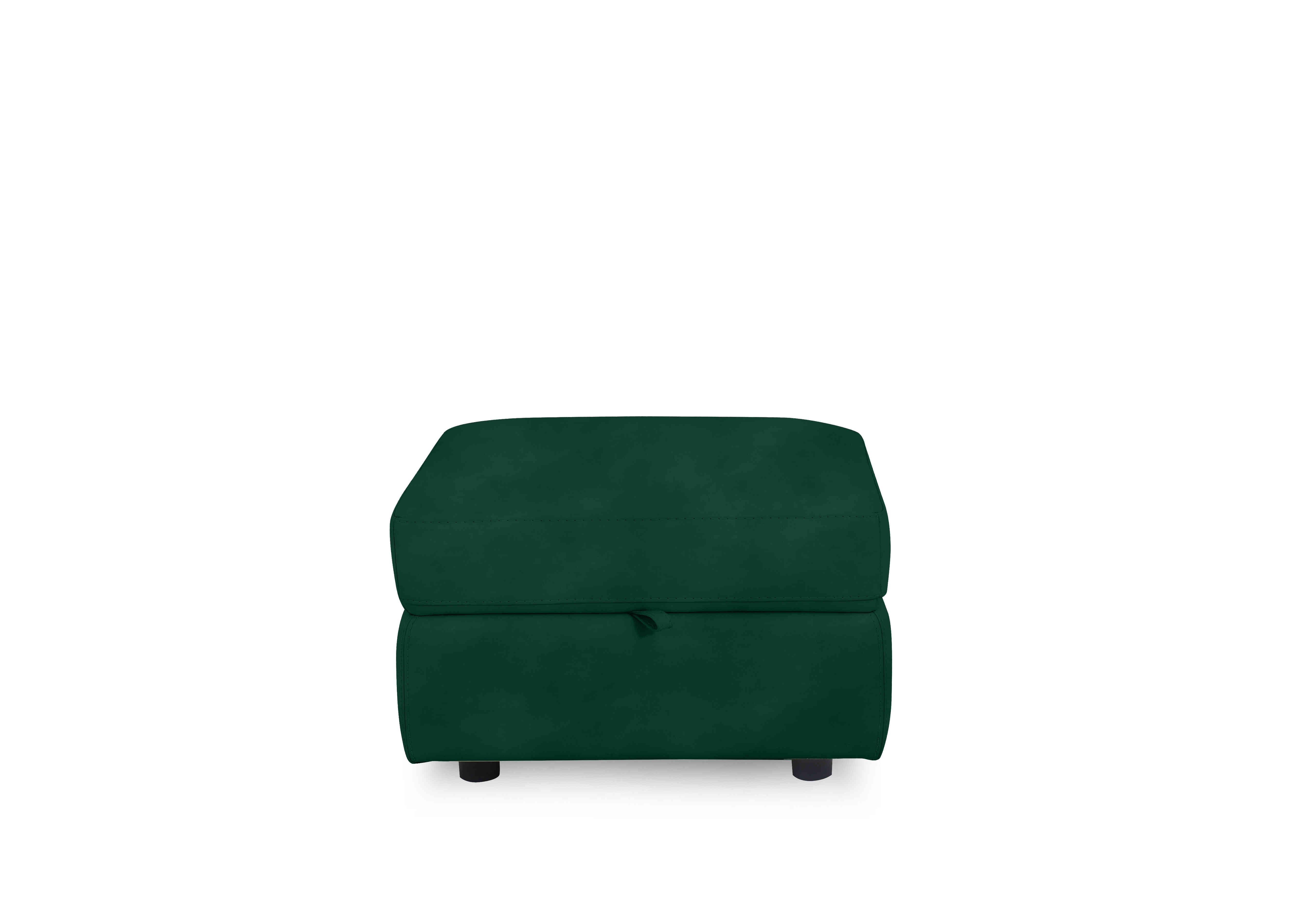 Compact Collection Lille Fabric Storage Footstool in Fab-Meg-R37 Emerald Green on Furniture Village