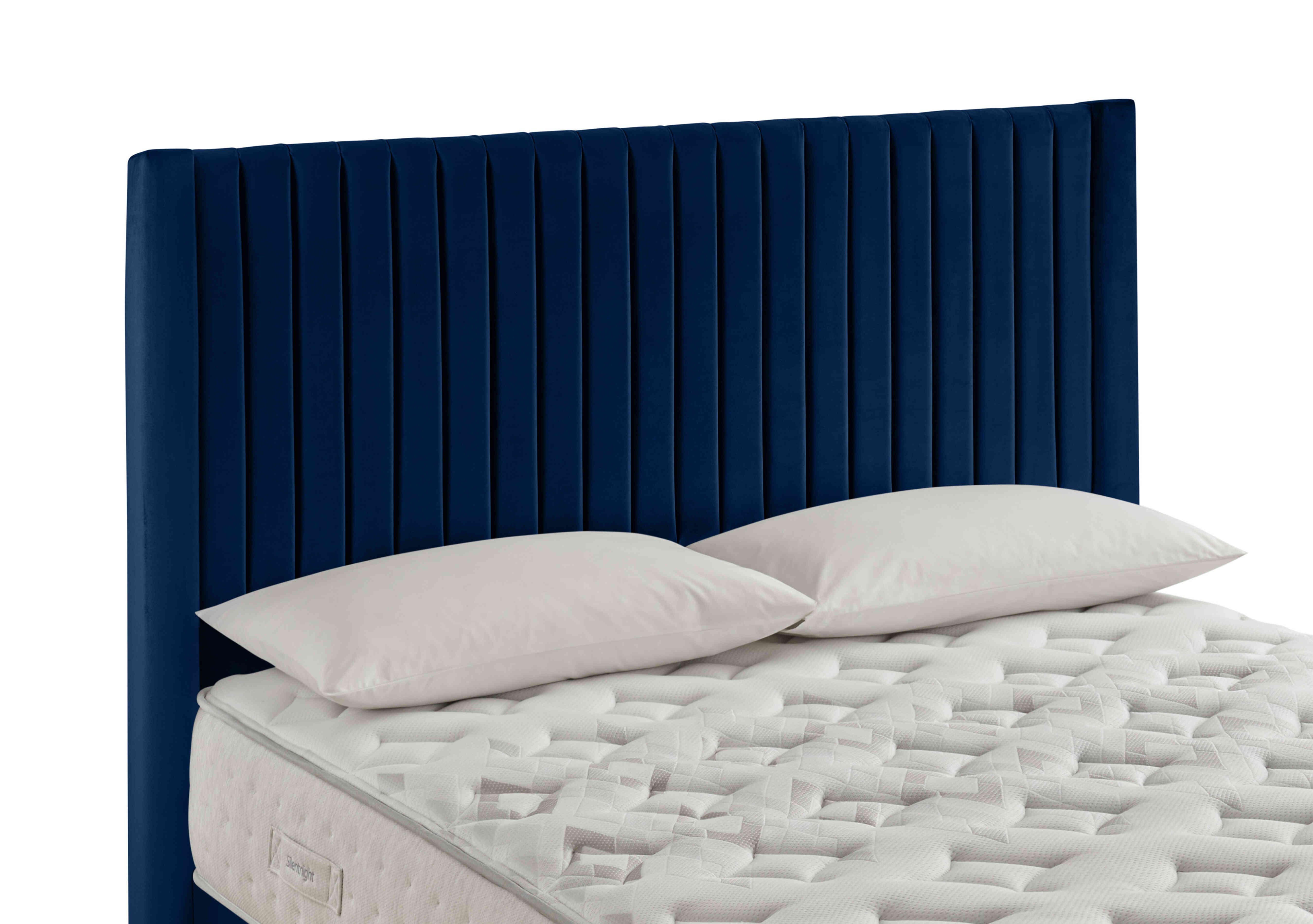 Cascade Floor Standing Headboard in Smooth Velvet Maritime on Furniture Village