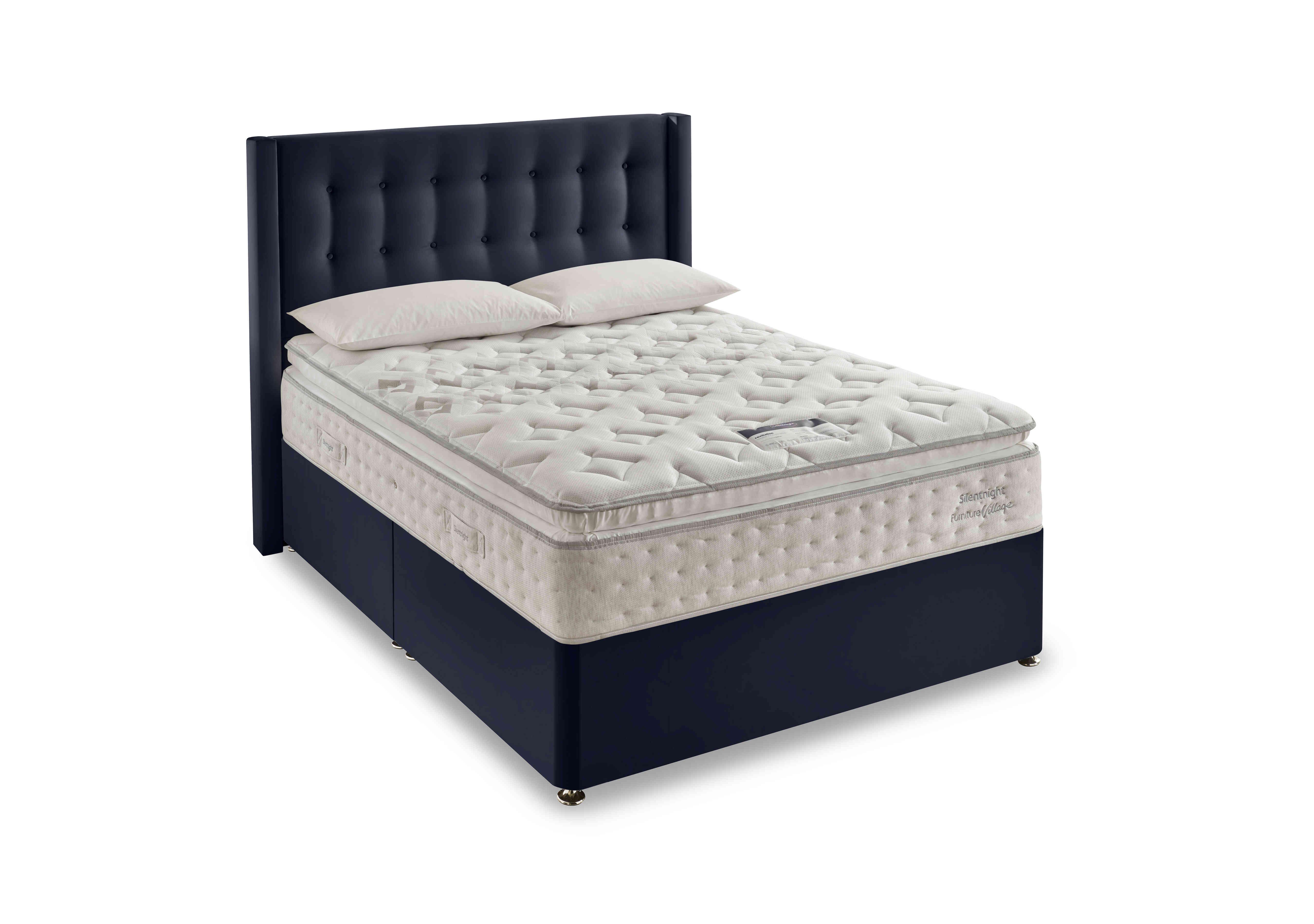 Revitalise Breathe 3000 Pillowtop Divan Set in Smooth Velvet Maritime on Furniture Village