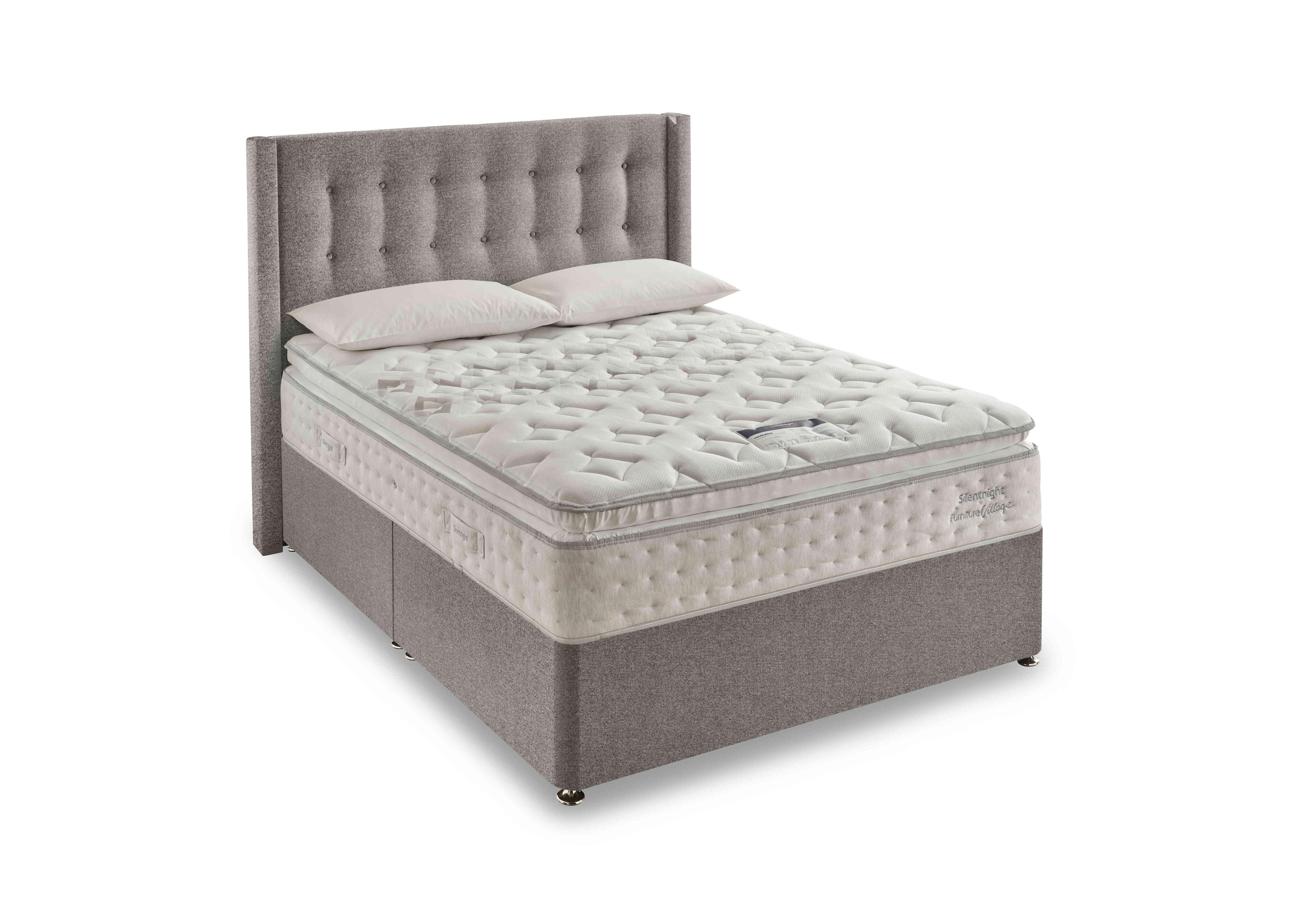 Revitalise Breathe 3000 Pillowtop Divan Set in Tweed Woven Pebble on Furniture Village