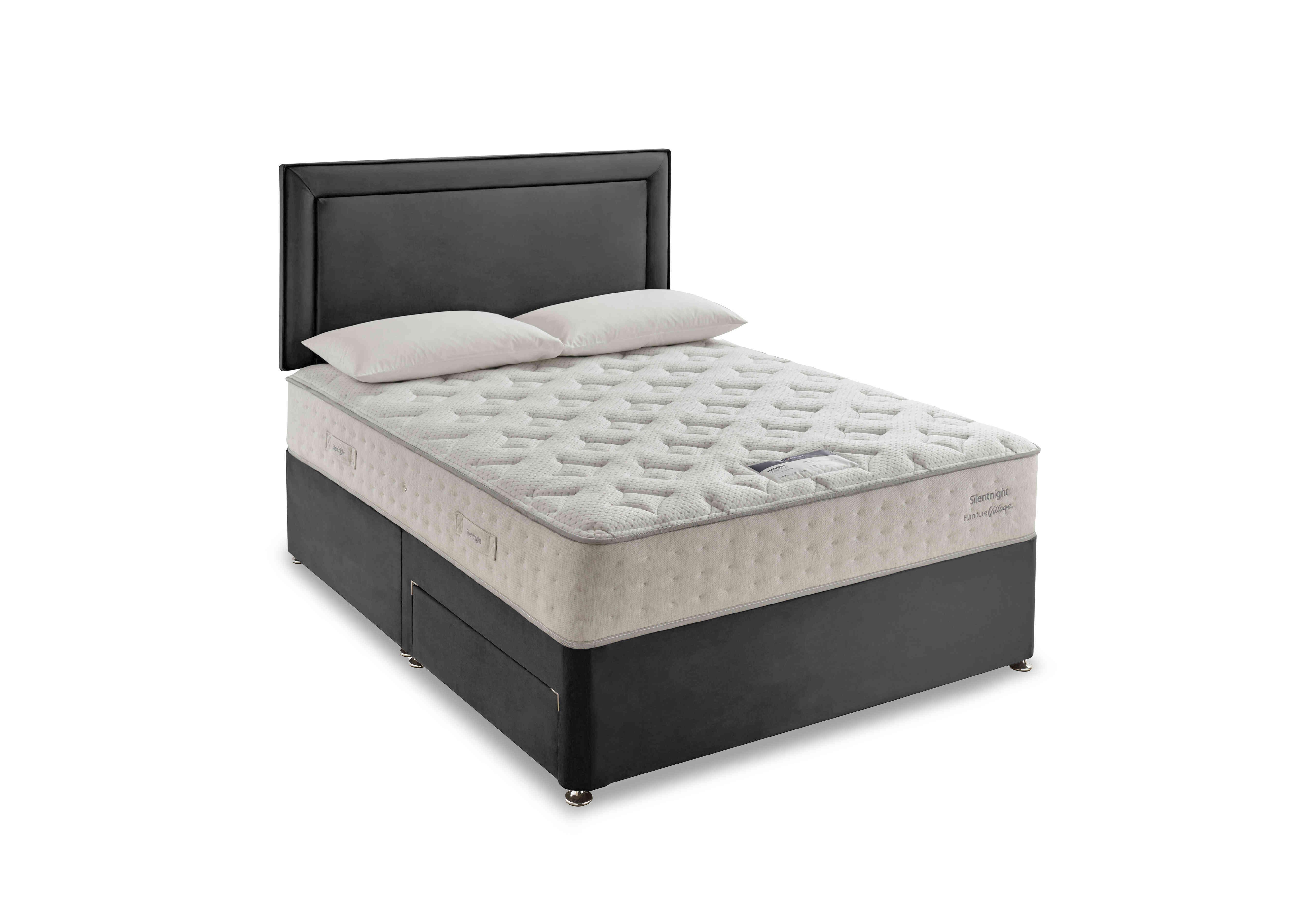 Revitalise Ortho 1400 Divan Set in Smooth Velvet Charcoal on Furniture Village