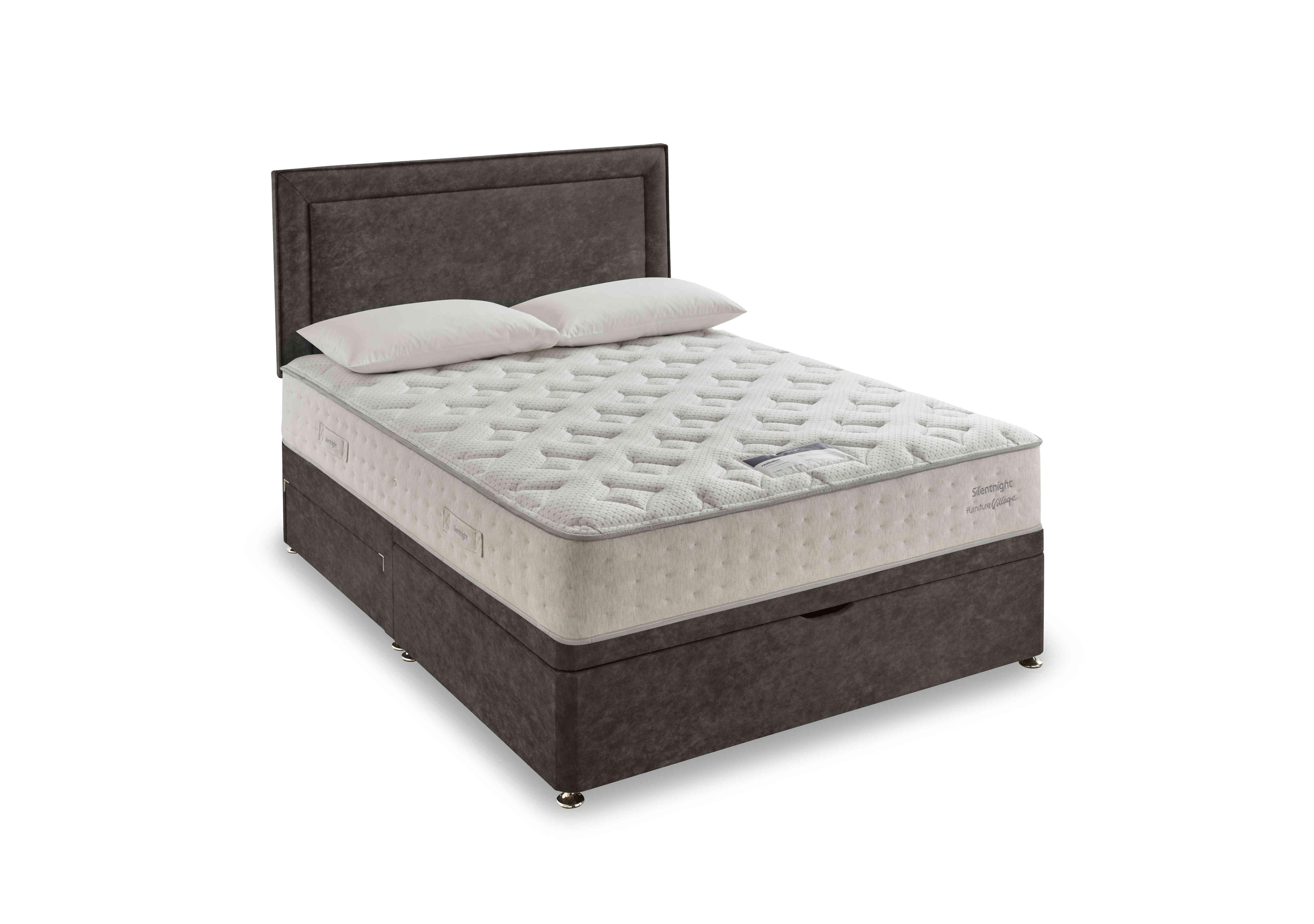 Revitalise Ortho 1400 Half Ottoman Divan Set in Fine Cord Velvet Umbra on Furniture Village