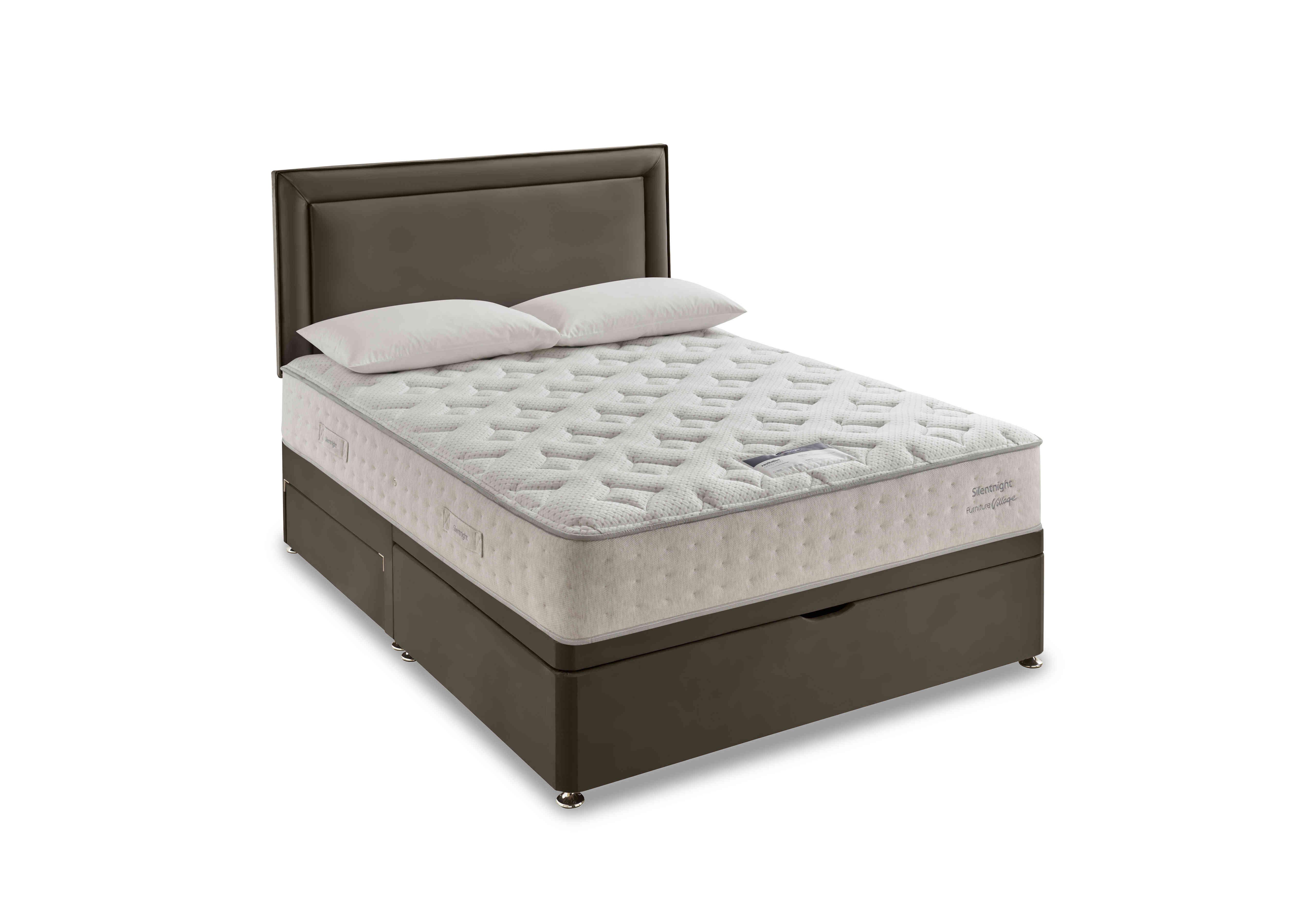 Revitalise Ortho 1400 Half Ottoman Divan Set in Smooth Velvet Mink on Furniture Village