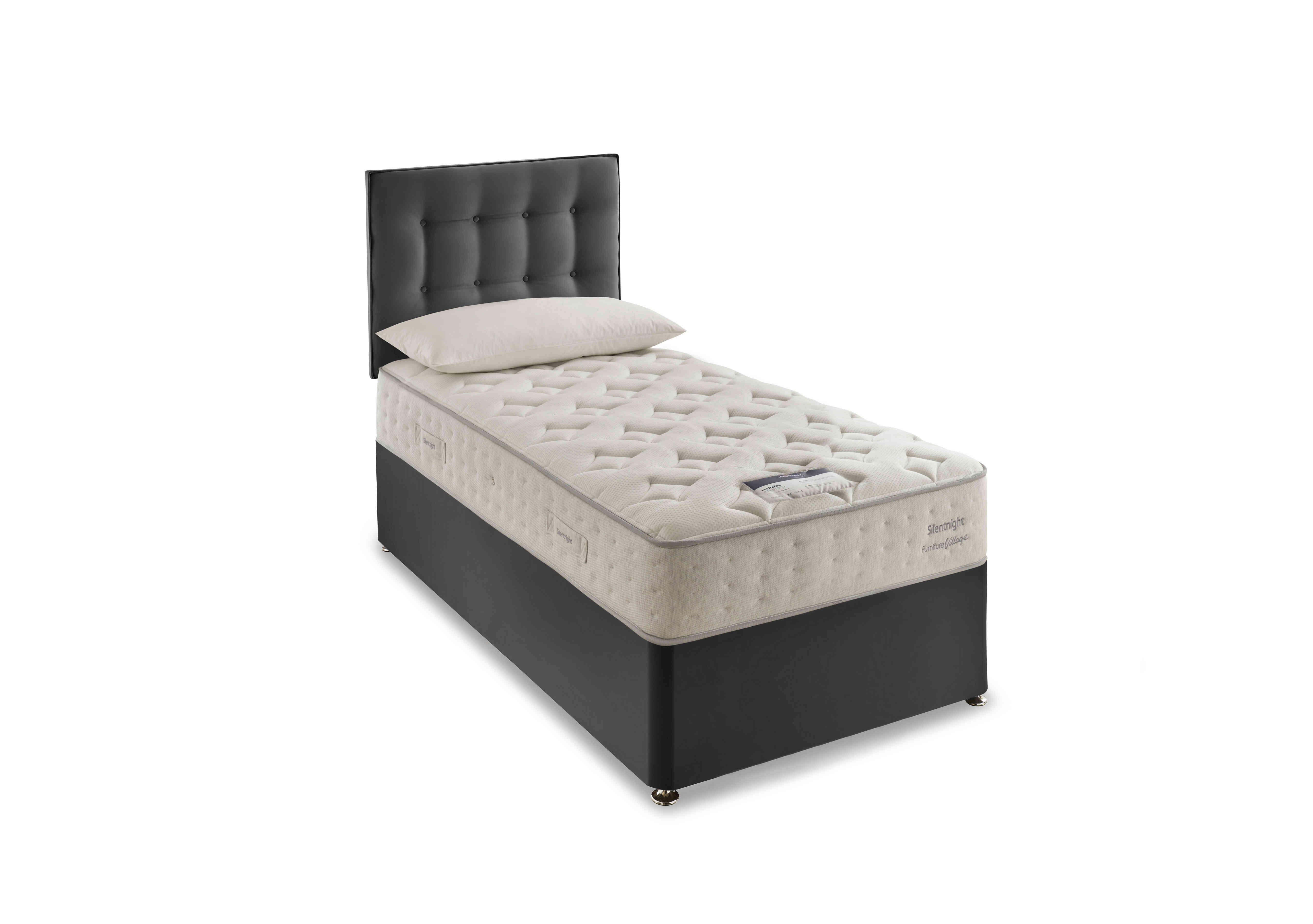 Revitalise Refresh 800 Divan Set in Smooth Velvet Charcoal on Furniture Village