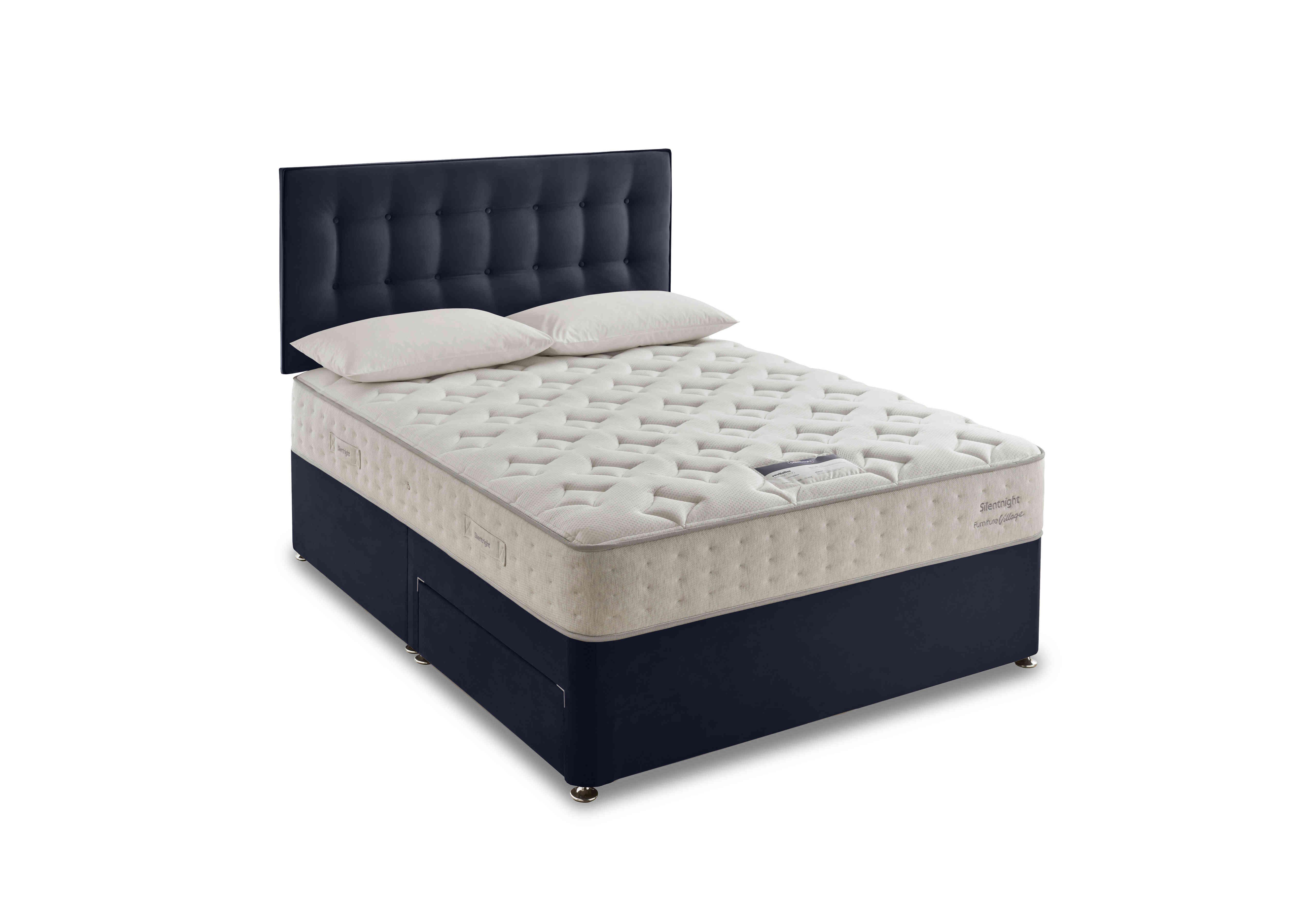 Revitalise Refresh 800 Divan Set in Smooth Velvet Maritime on Furniture Village