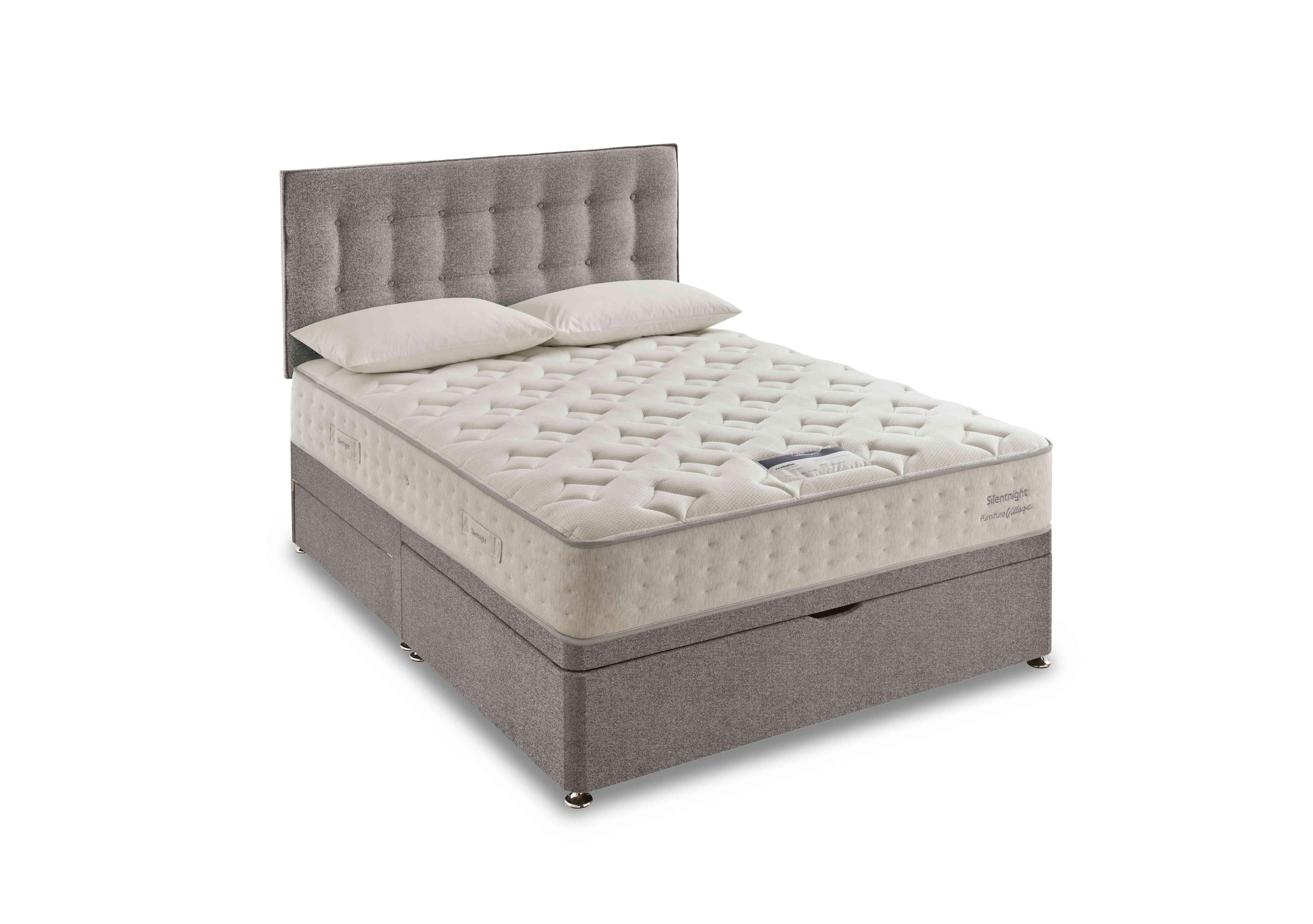 Revitalise Refresh 800 Half Ottoman Divan Set in Tweed Woven Pebble on Furniture Village