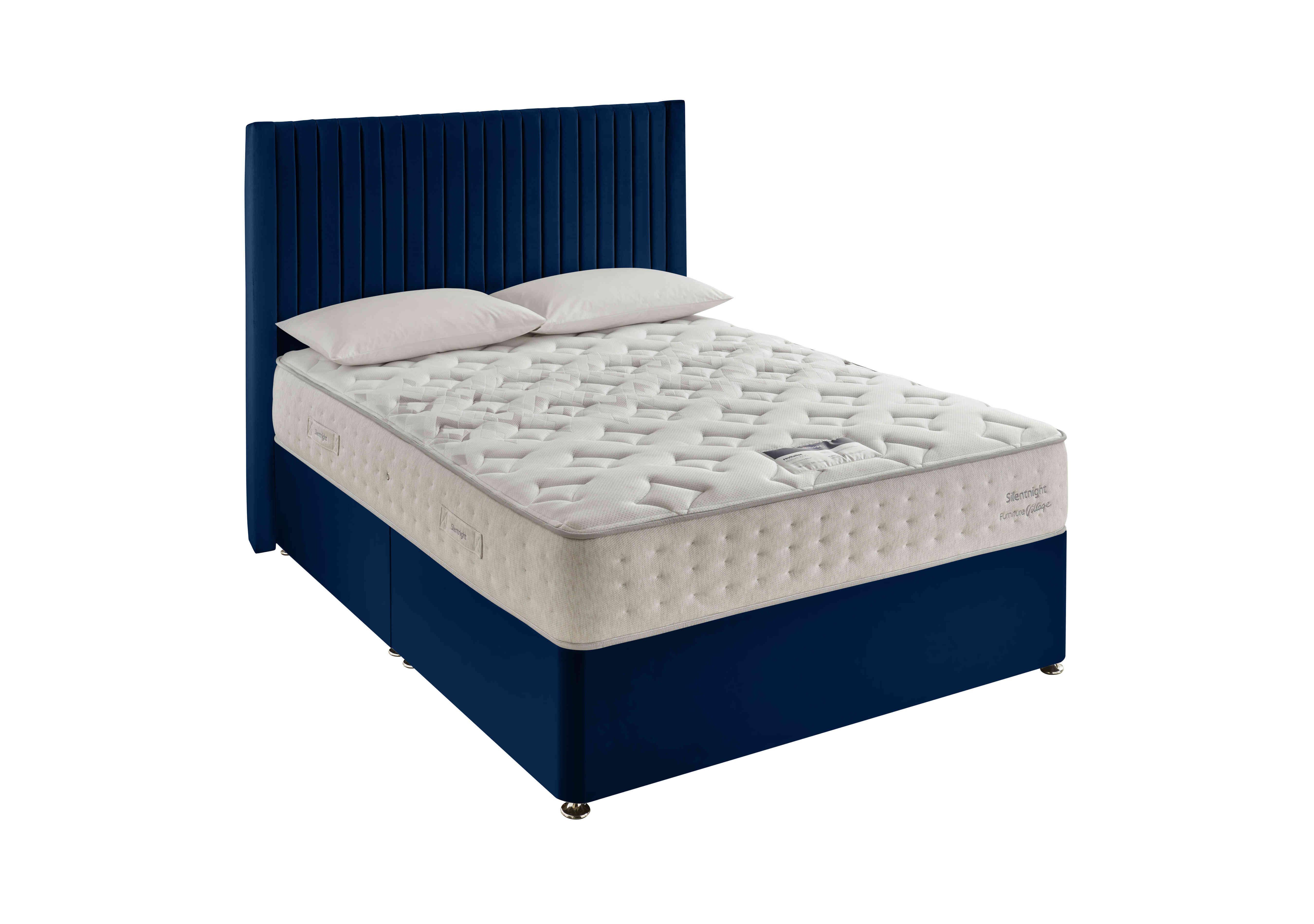 Revitalise Restore 1600 Divan Set in Smooth Velvet Maritime on Furniture Village