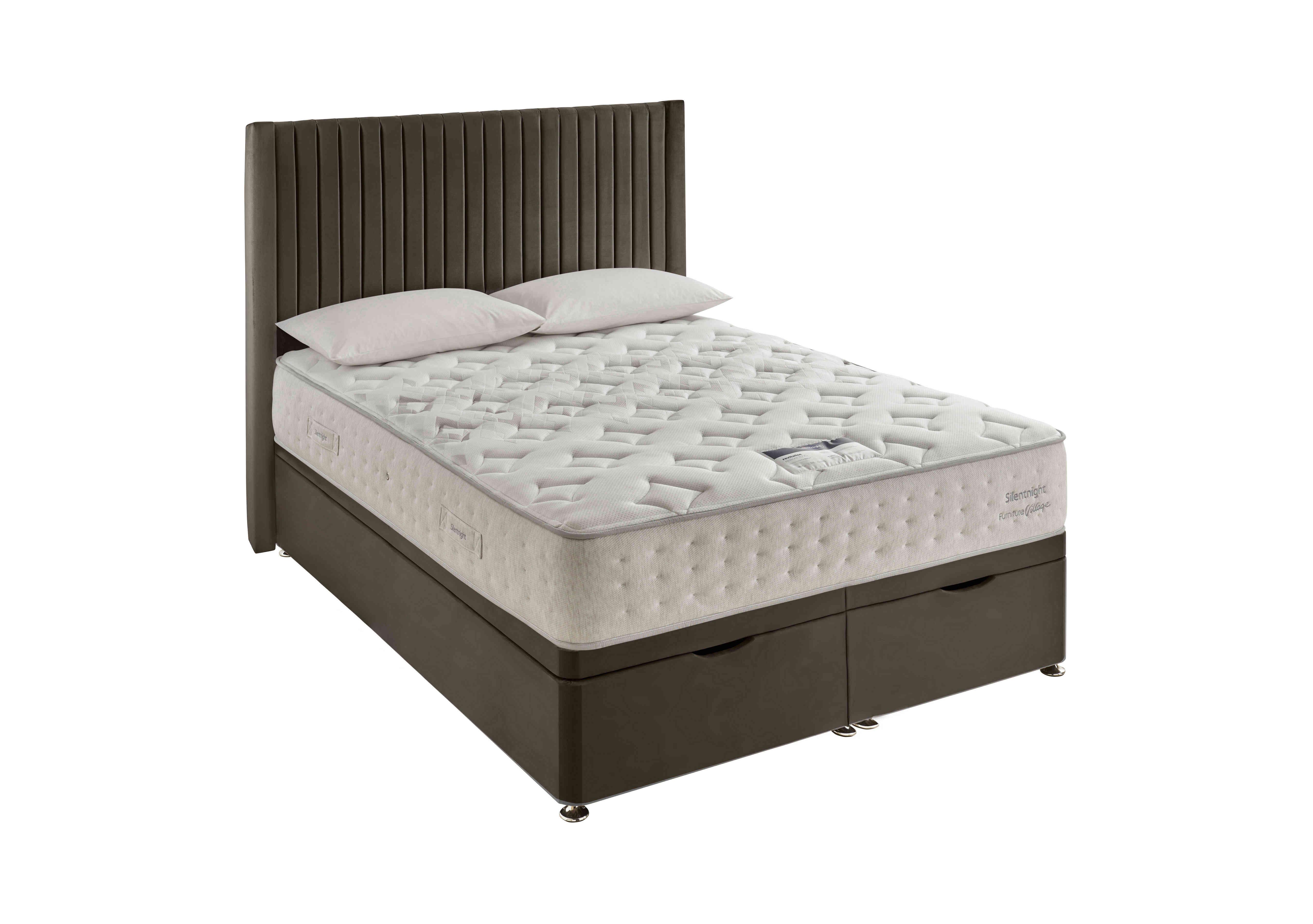 Revitalise Restore 1600 Ottoman Divan Set in Smooth Velvet Mink on Furniture Village