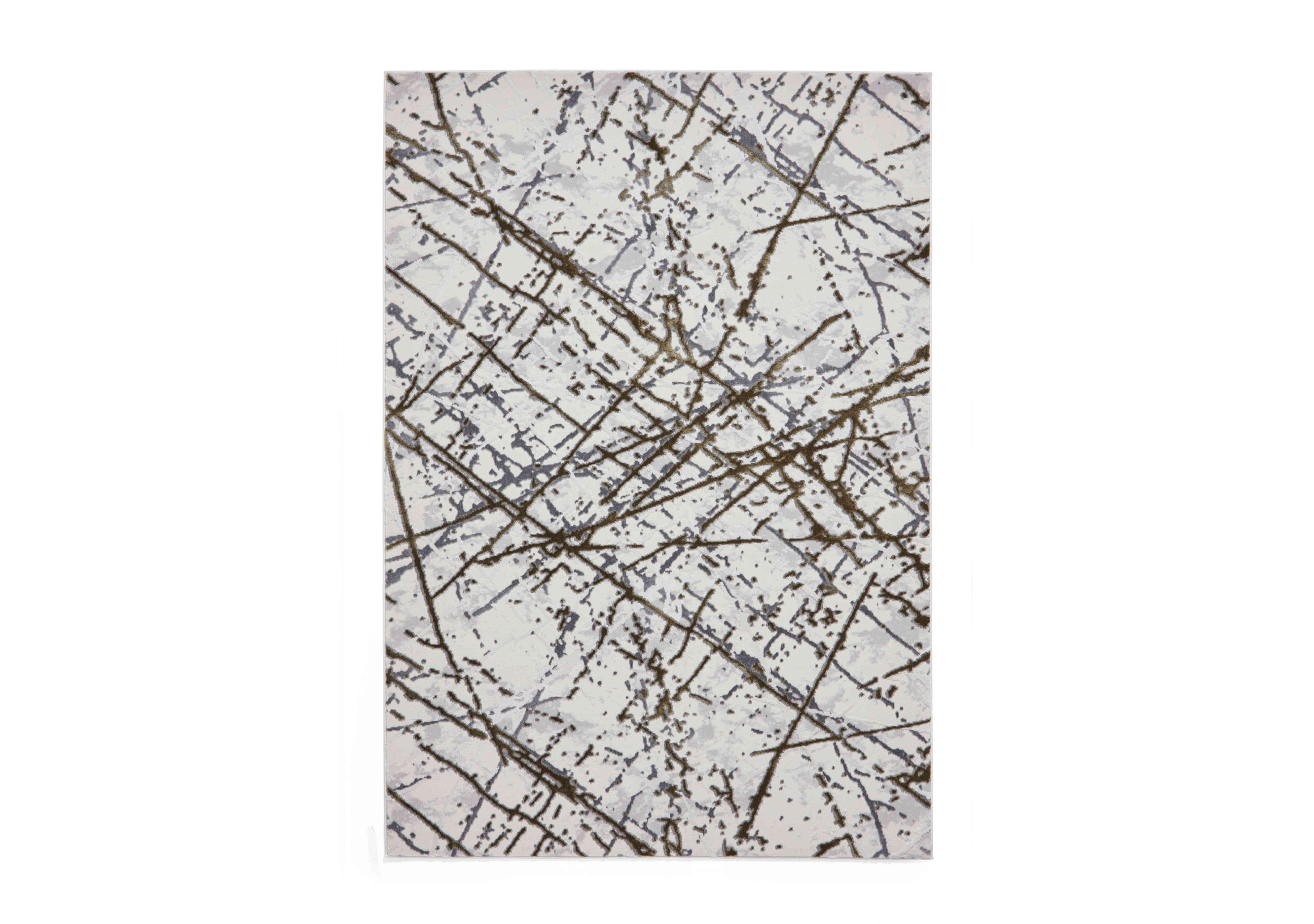 Hestia Rug in Gold Silver on Furniture Village