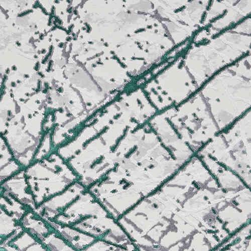 Hestia Rug in Green Silver on Furniture Village
