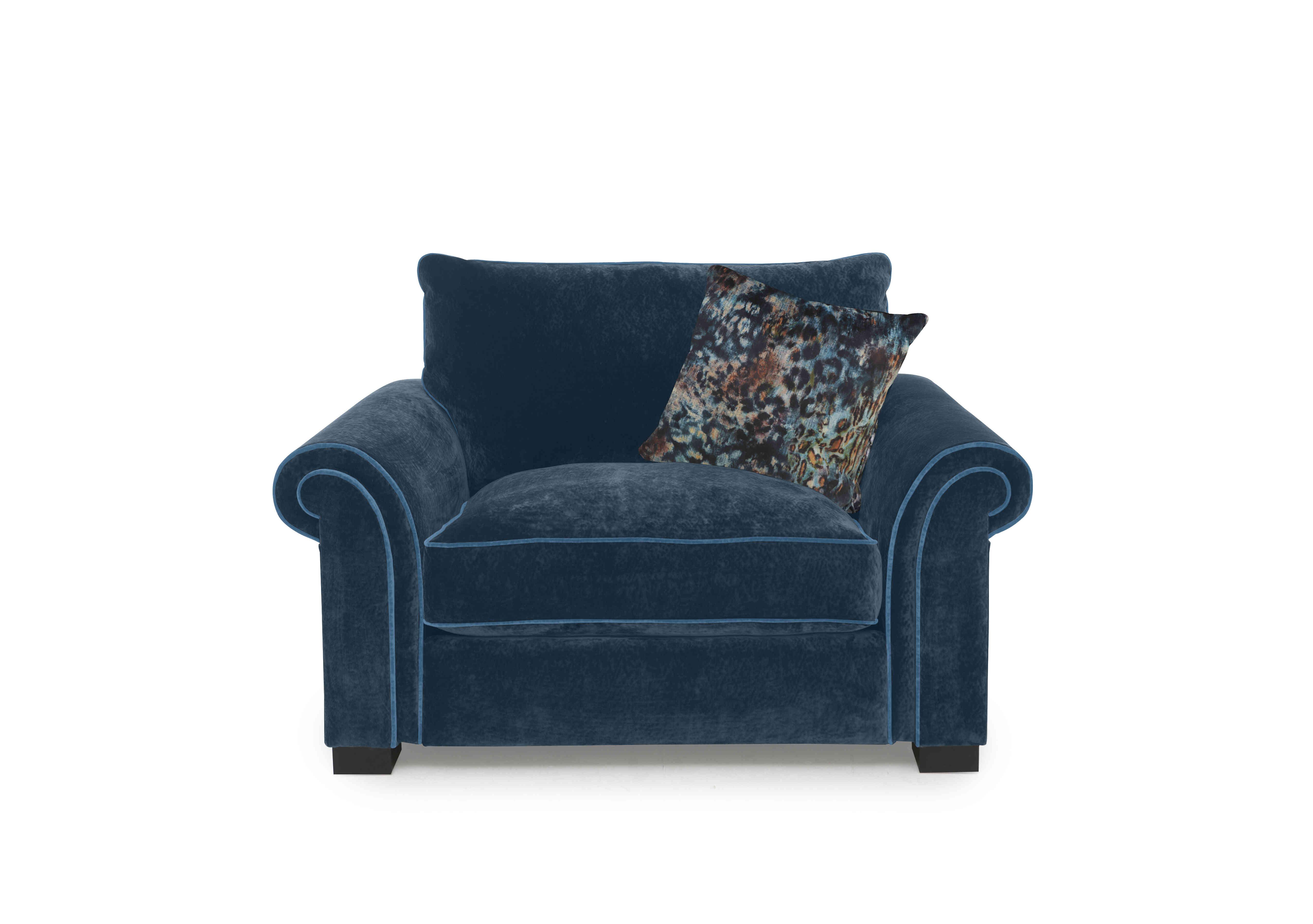 Modern Classics St James Park Snuggler in Remini Petrol Blue Cp Mf on Furniture Village