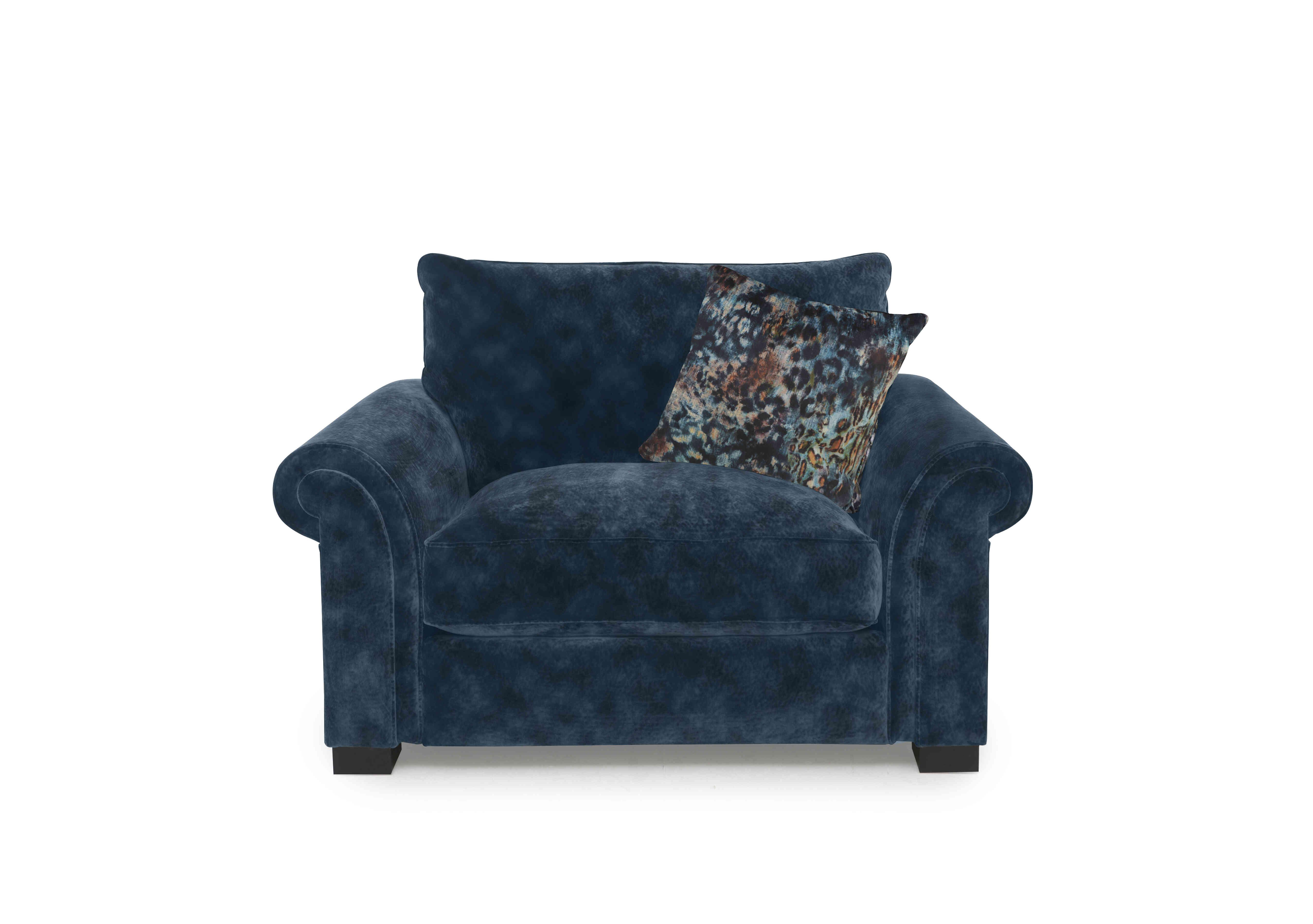 Modern Classics St James Park Snuggler in Verona Petrol Blue Sp Mf on Furniture Village