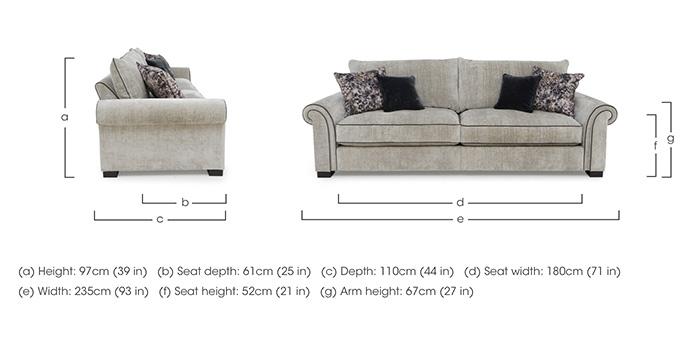 Modern Classics St James Park 3 Seater Sofa in  on Furniture Village