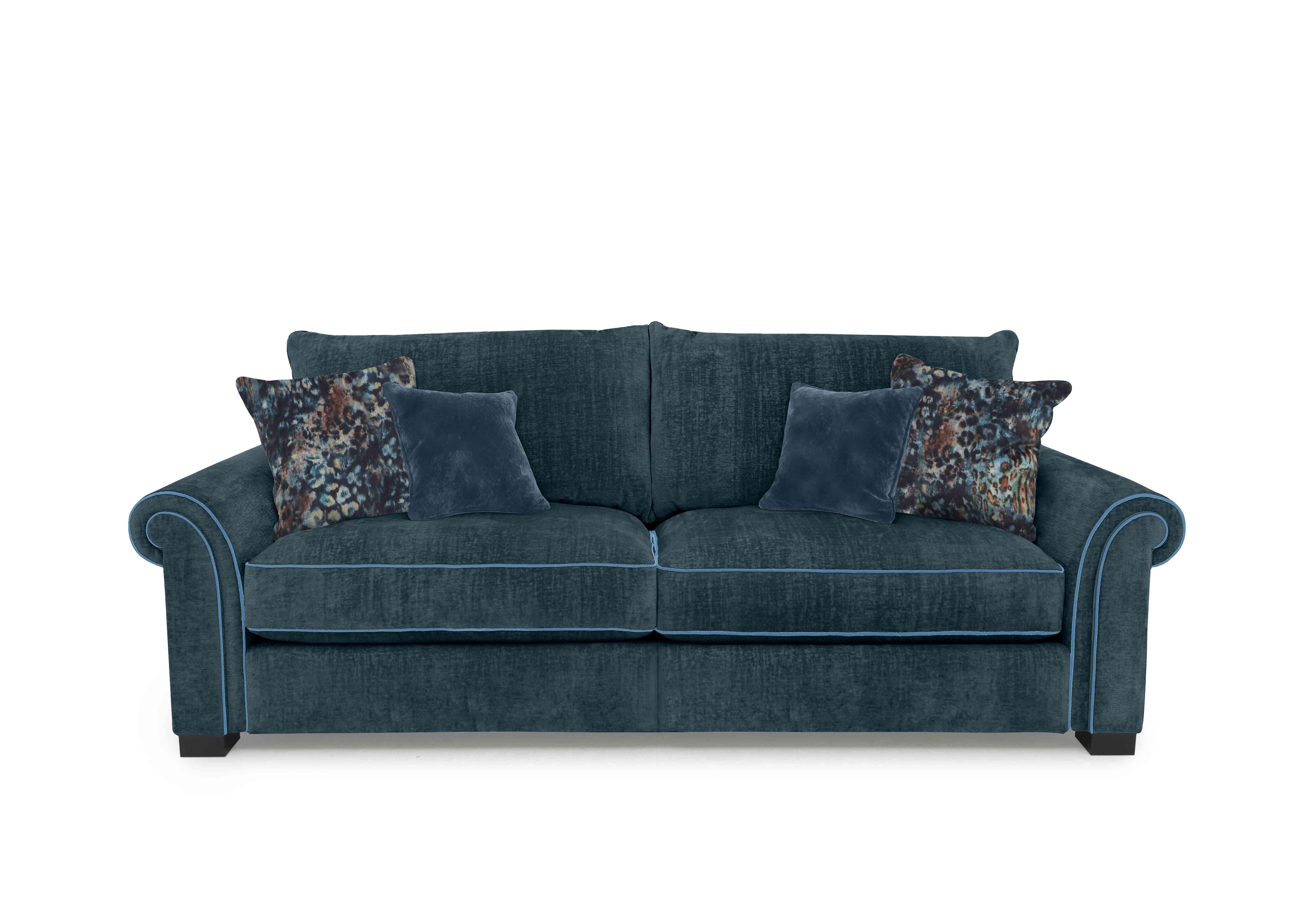 Modern Classics St James Park 3 Seater Sofa in Remini Petrol Blue Cp Mf on Furniture Village