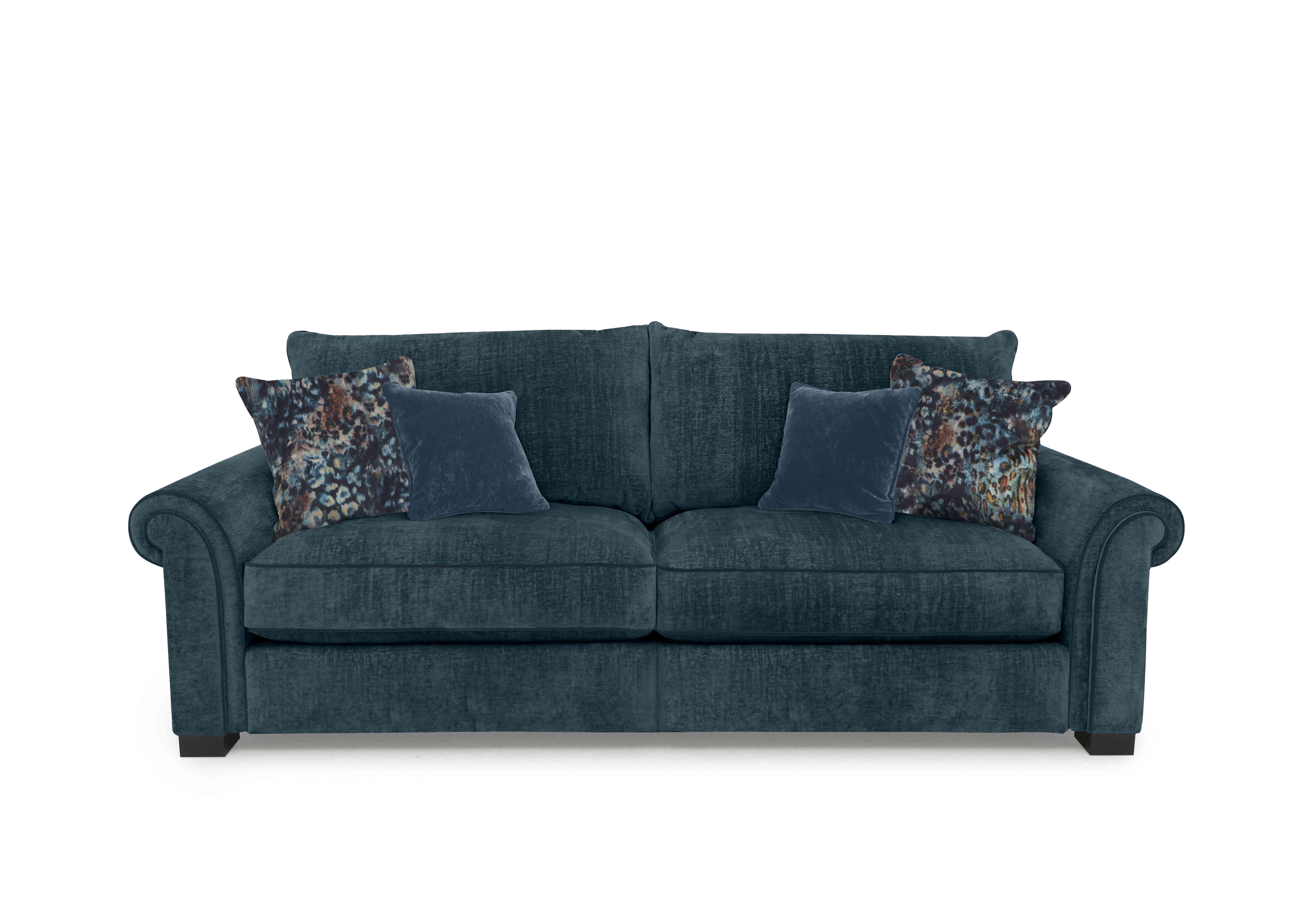 Modern Classics St James Park 3 Seater Sofa in Remini Petrol Blue Sp Mf on Furniture Village