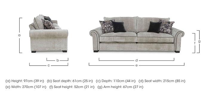 Modern Classics St James Park 4 Seater Split Frame Sofa in  on Furniture Village