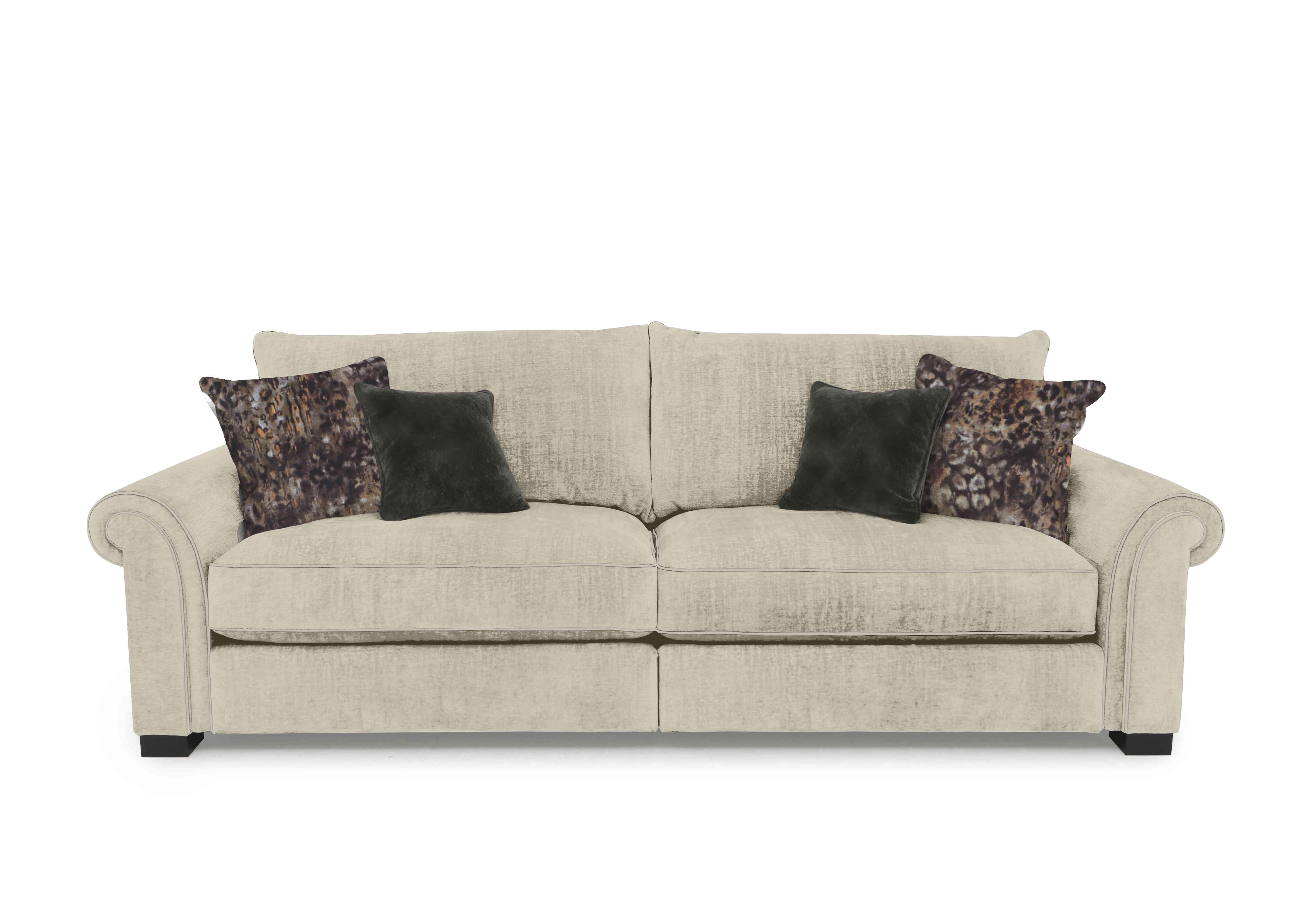 Modern Classics St James Park 4 Seater Split Frame Sofa in Remini Pebble Sp Mf on Furniture Village