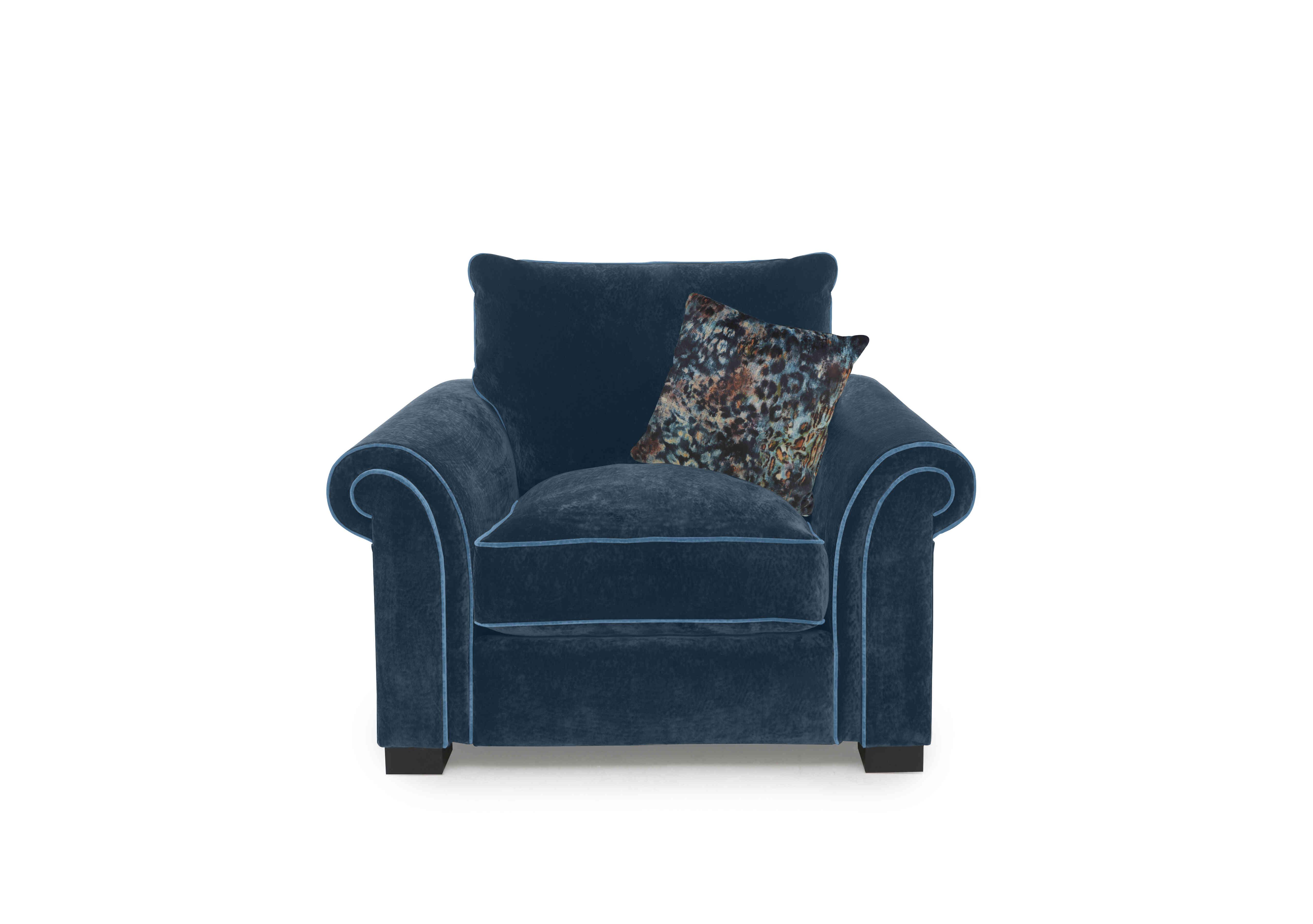 Modern Classics St James Park Chair in Remini Petrol Blue Cp Mf on Furniture Village