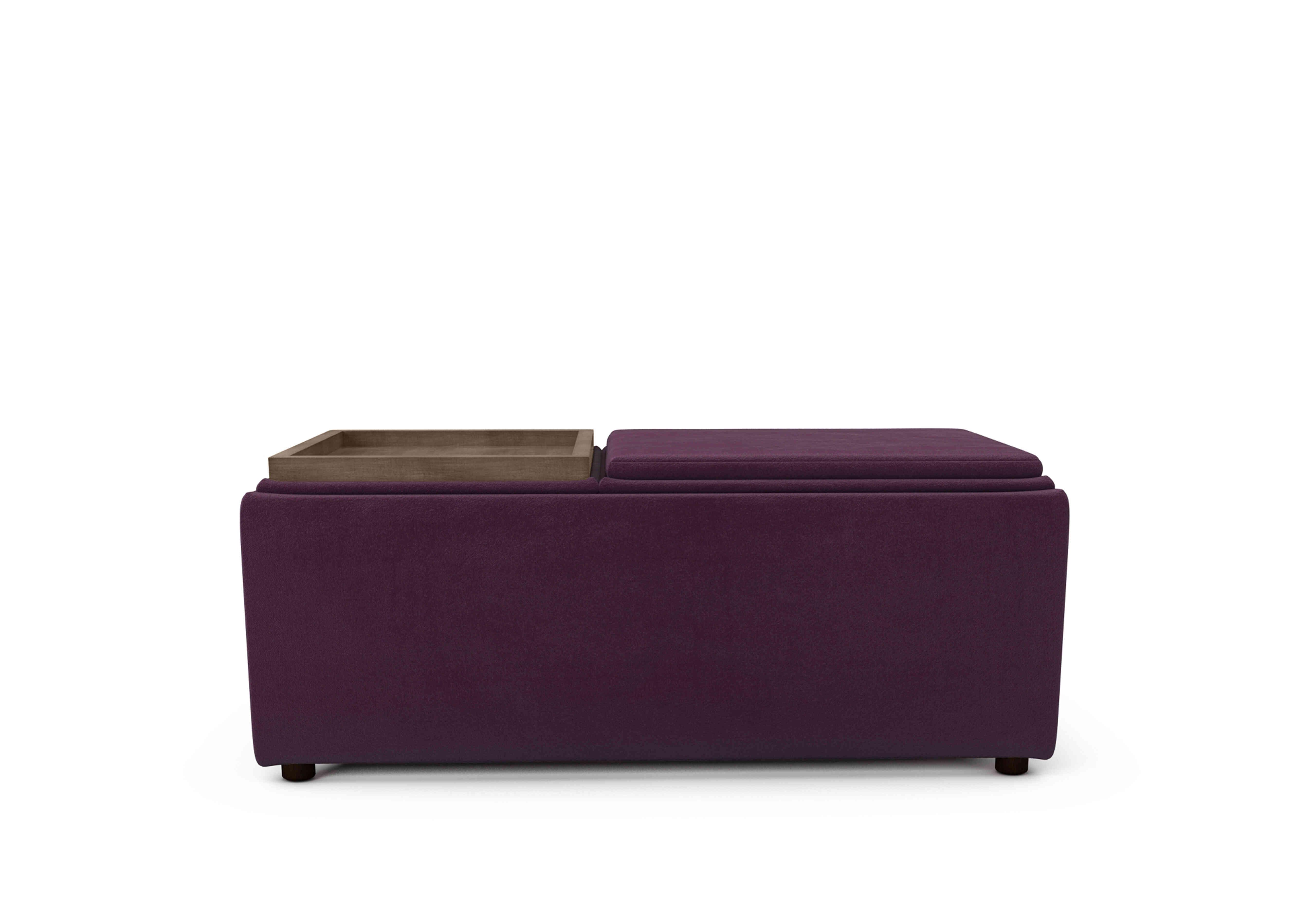 Bronwyn Storage Bench Tray Stool in Fro011 Frosted Grape Vot on Furniture Village