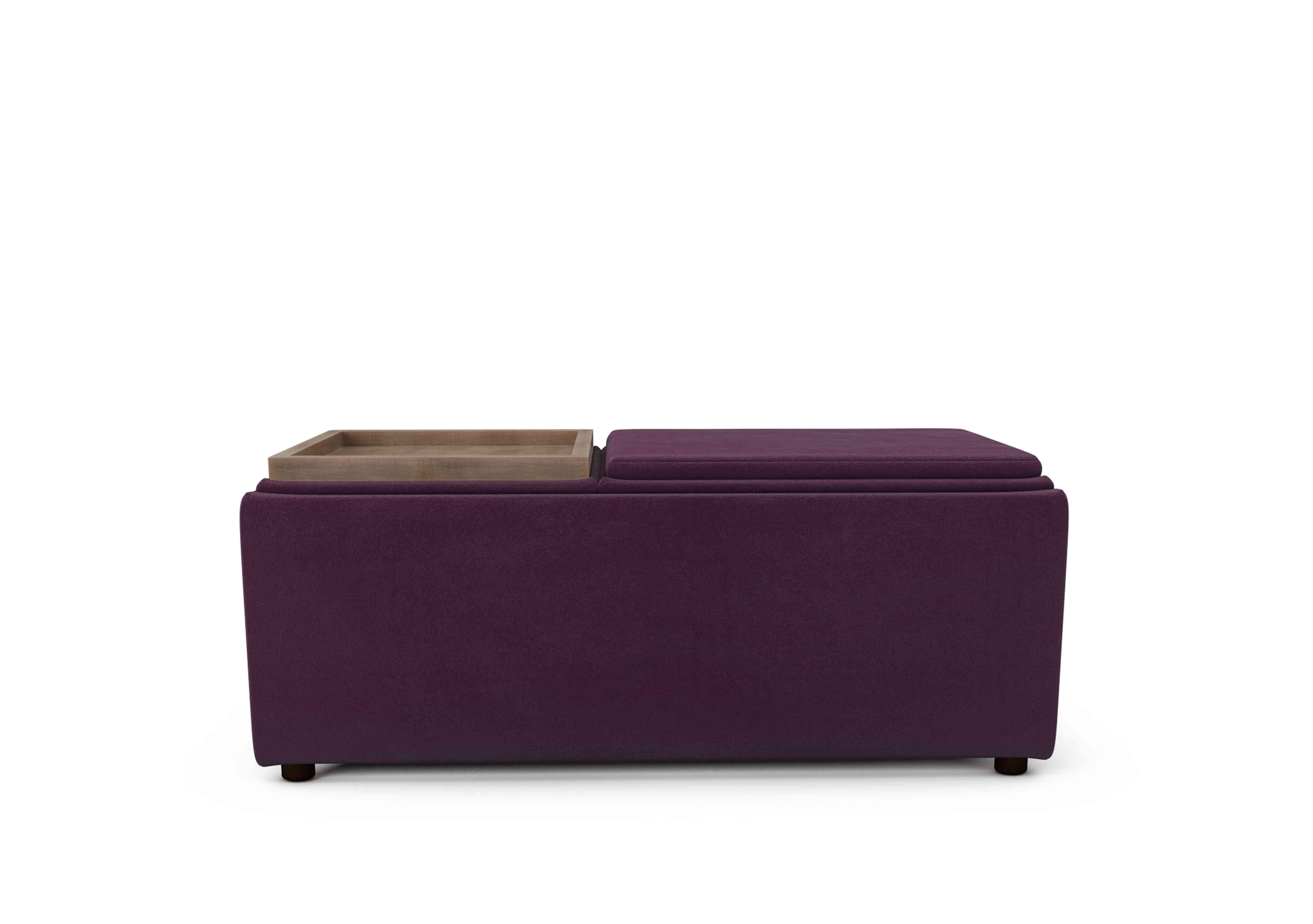 Bronwyn Storage Bench Tray Stool in Fro011 Frosted Grape Wot on Furniture Village