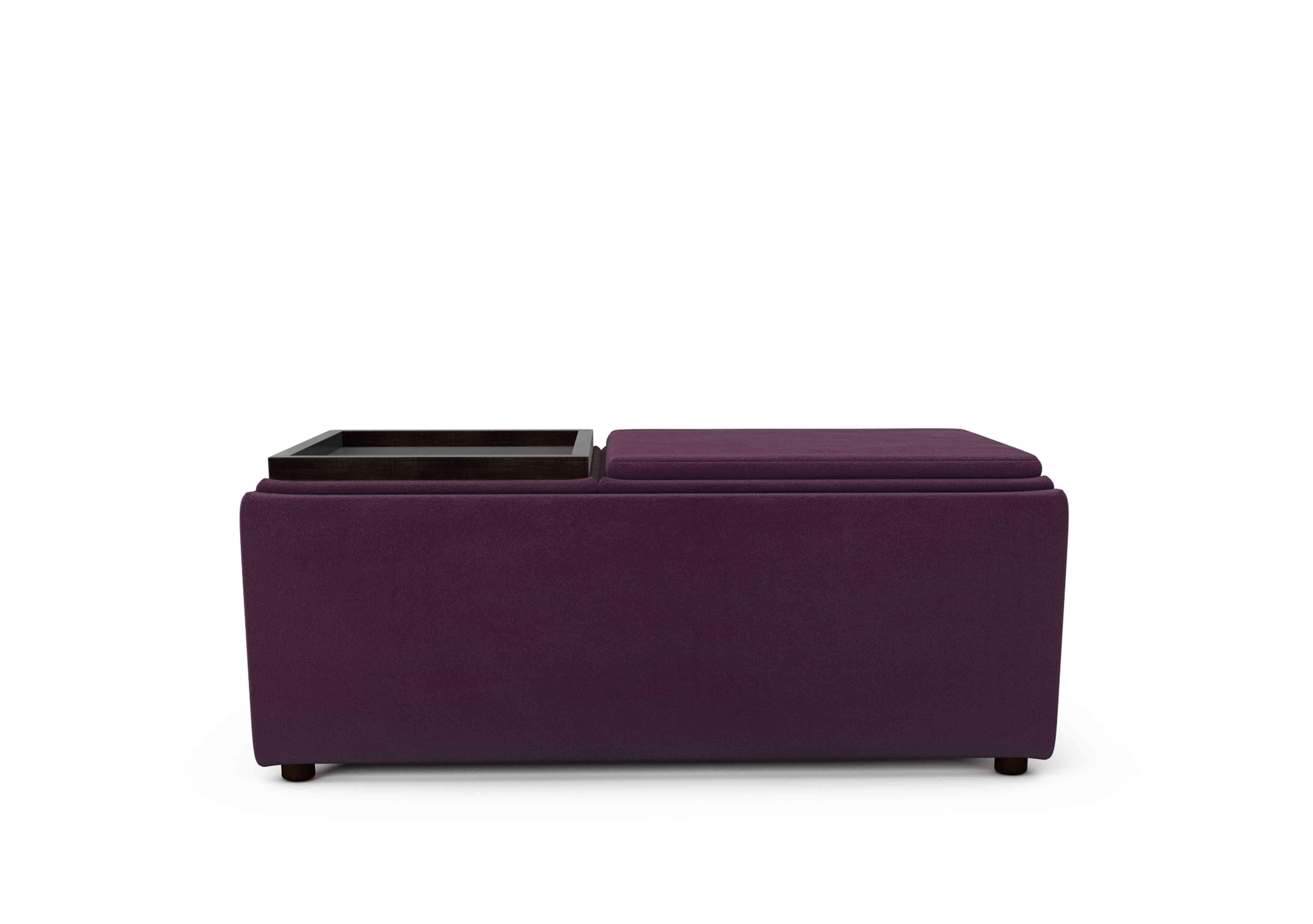 Bronwyn Storage Bench Tray Stool in Fro011 Frosted Grape Wt on Furniture Village
