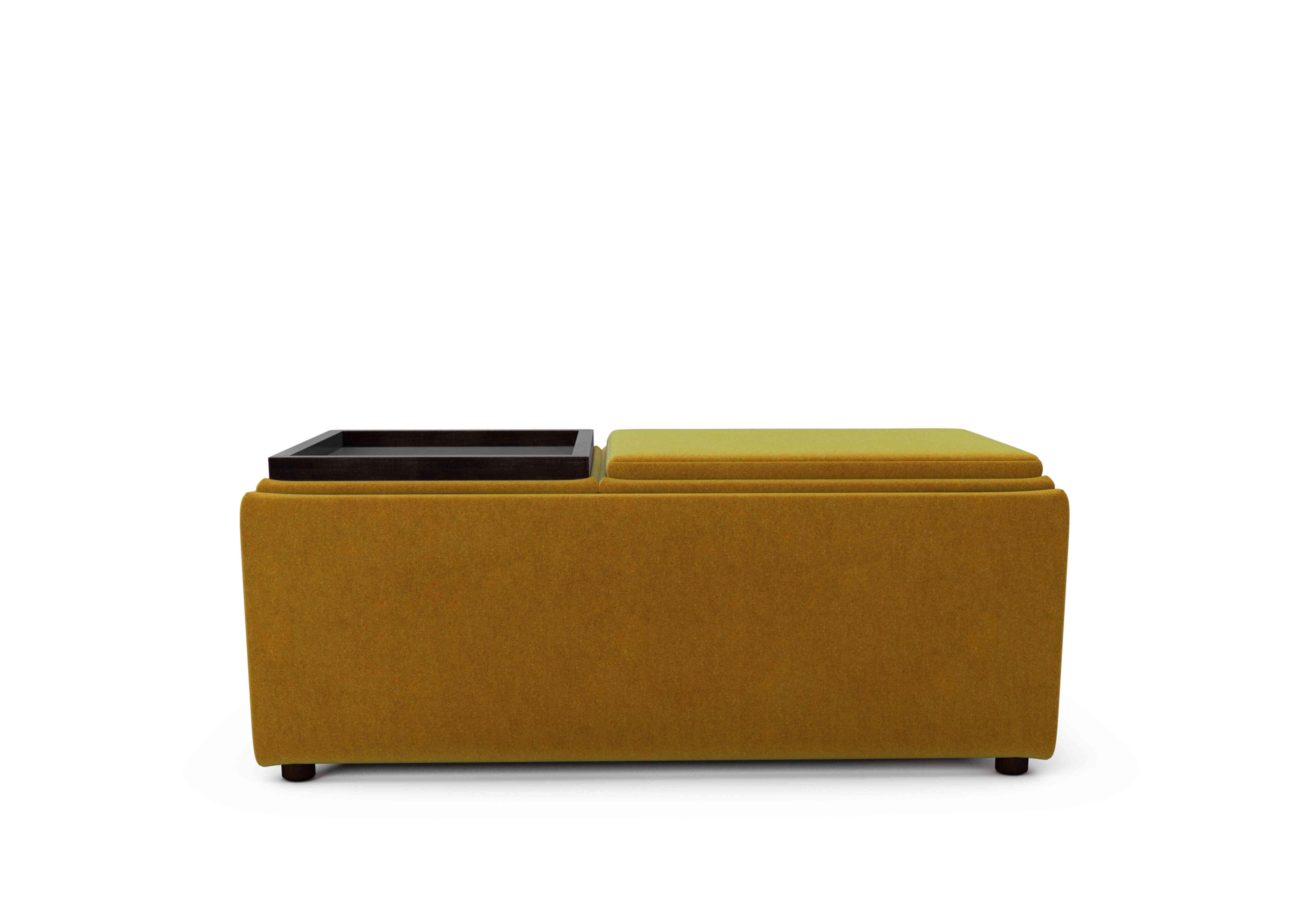 Bronwyn Storage Bench Tray Stool in Gol204 Golden Spice Wt on Furniture Village